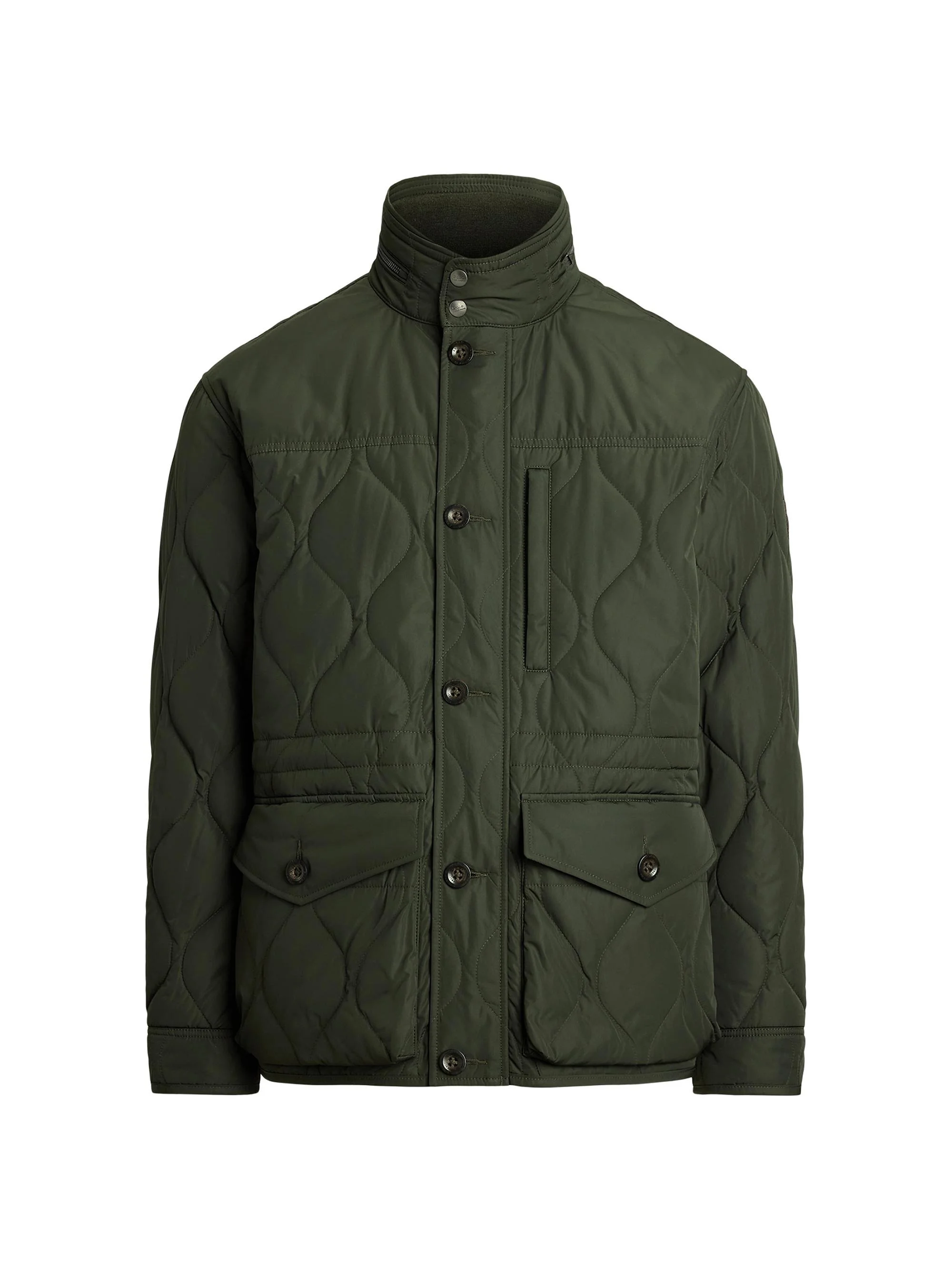 Men's Eastham Quilted Hooded Field Jacket - Olive Smoke - 1