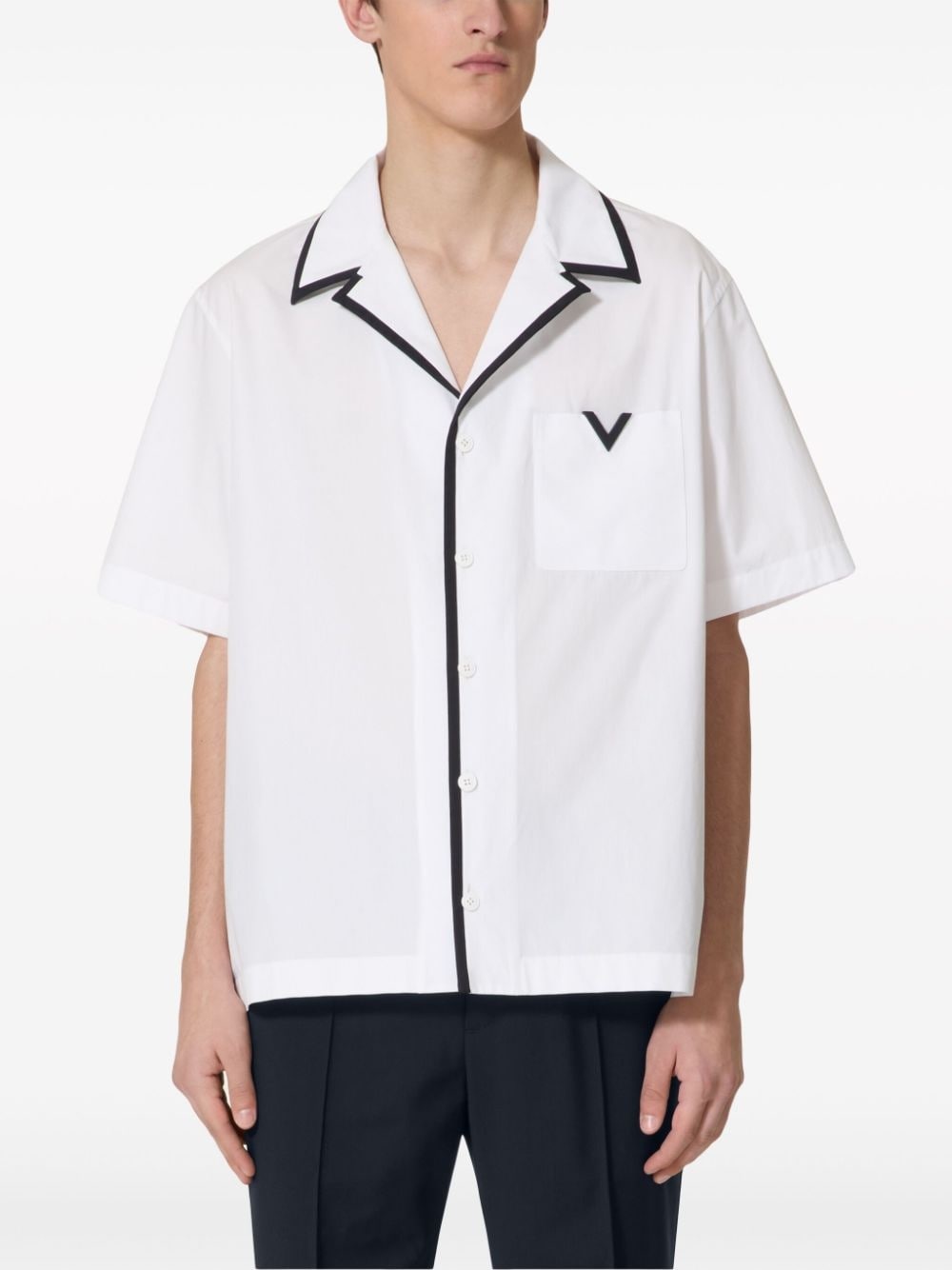 V-detail bowling shirt - 3