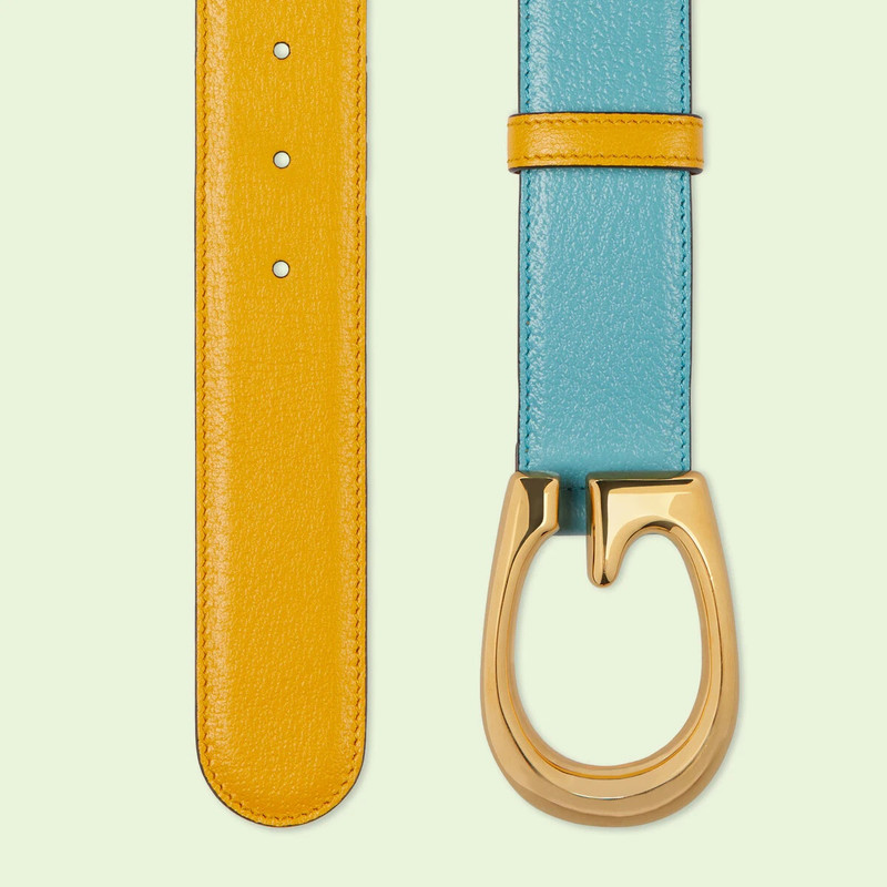 GUCCI Two-tone belt with G buckle outlook