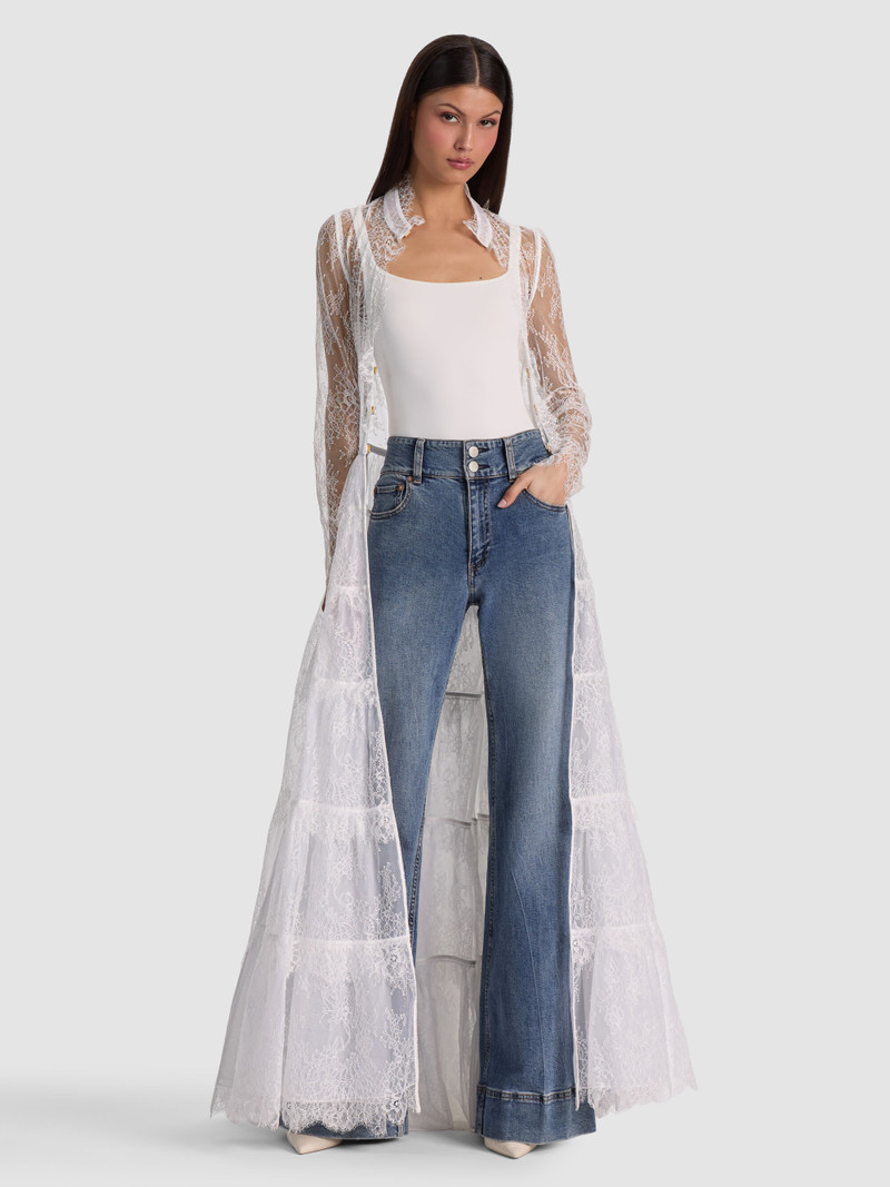XAVIER TIERED LACE MAXI COAT 6