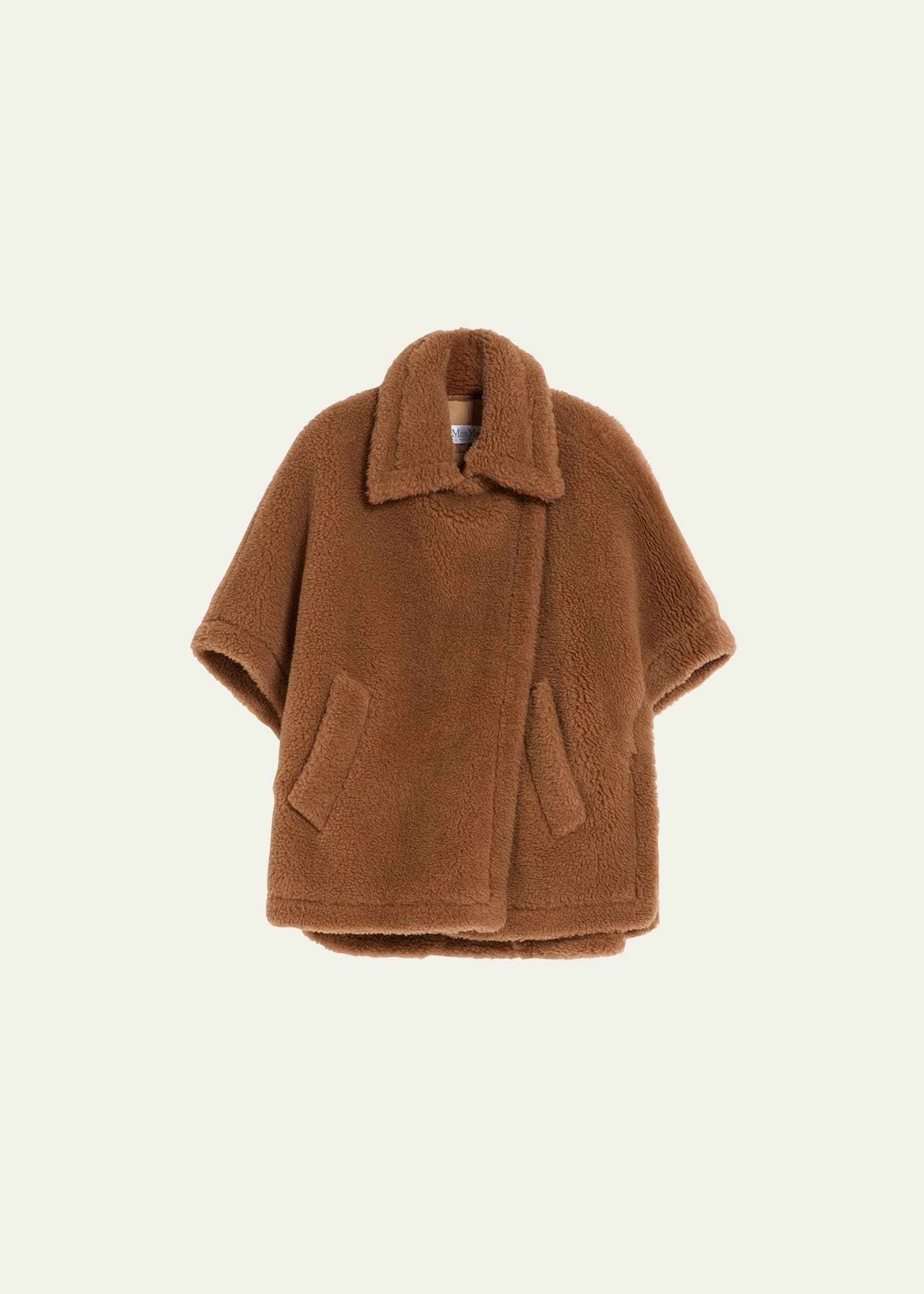 Tebe Teddy Camel Wool Cape - 1