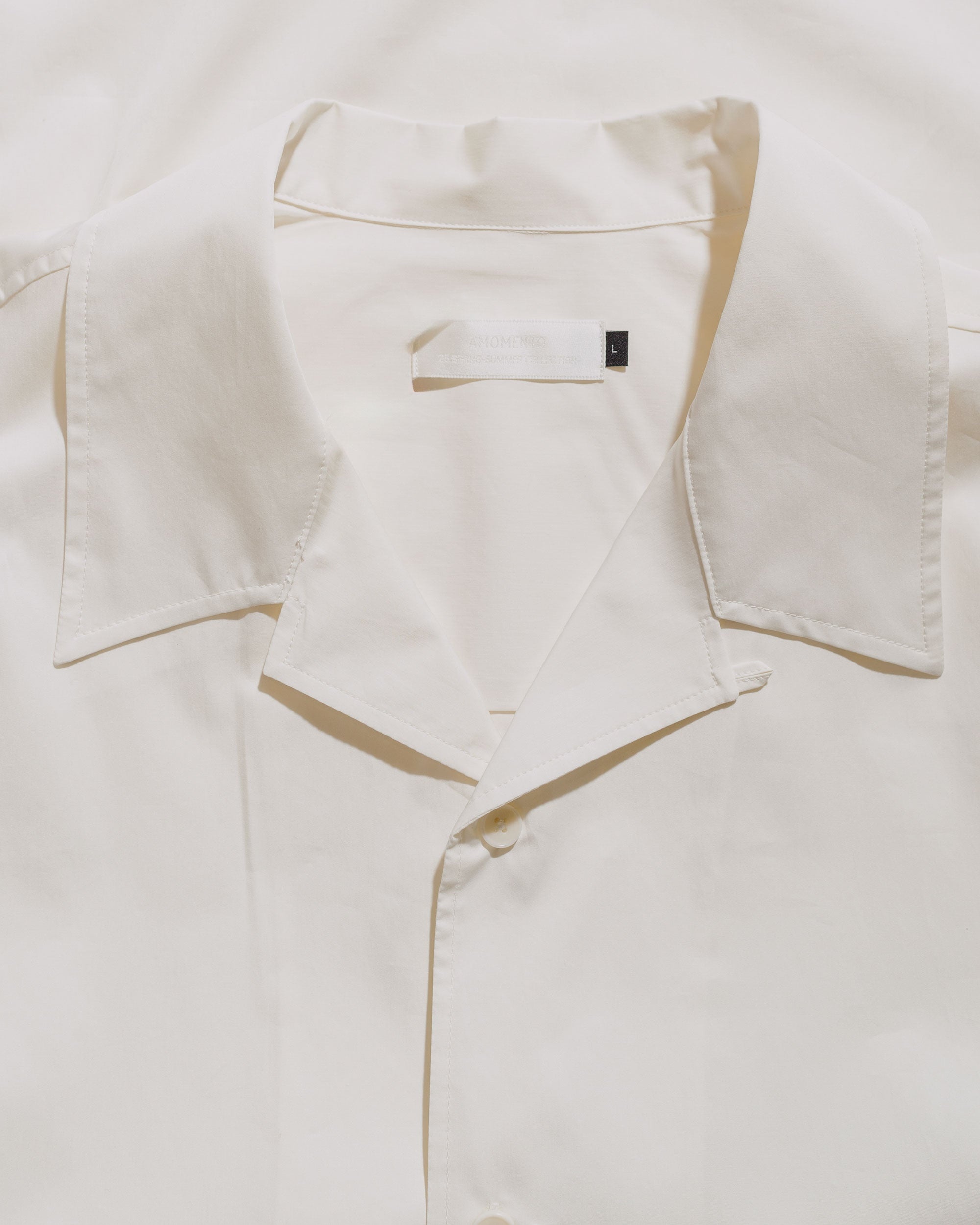 Open Collar Shirts Ivory - 5