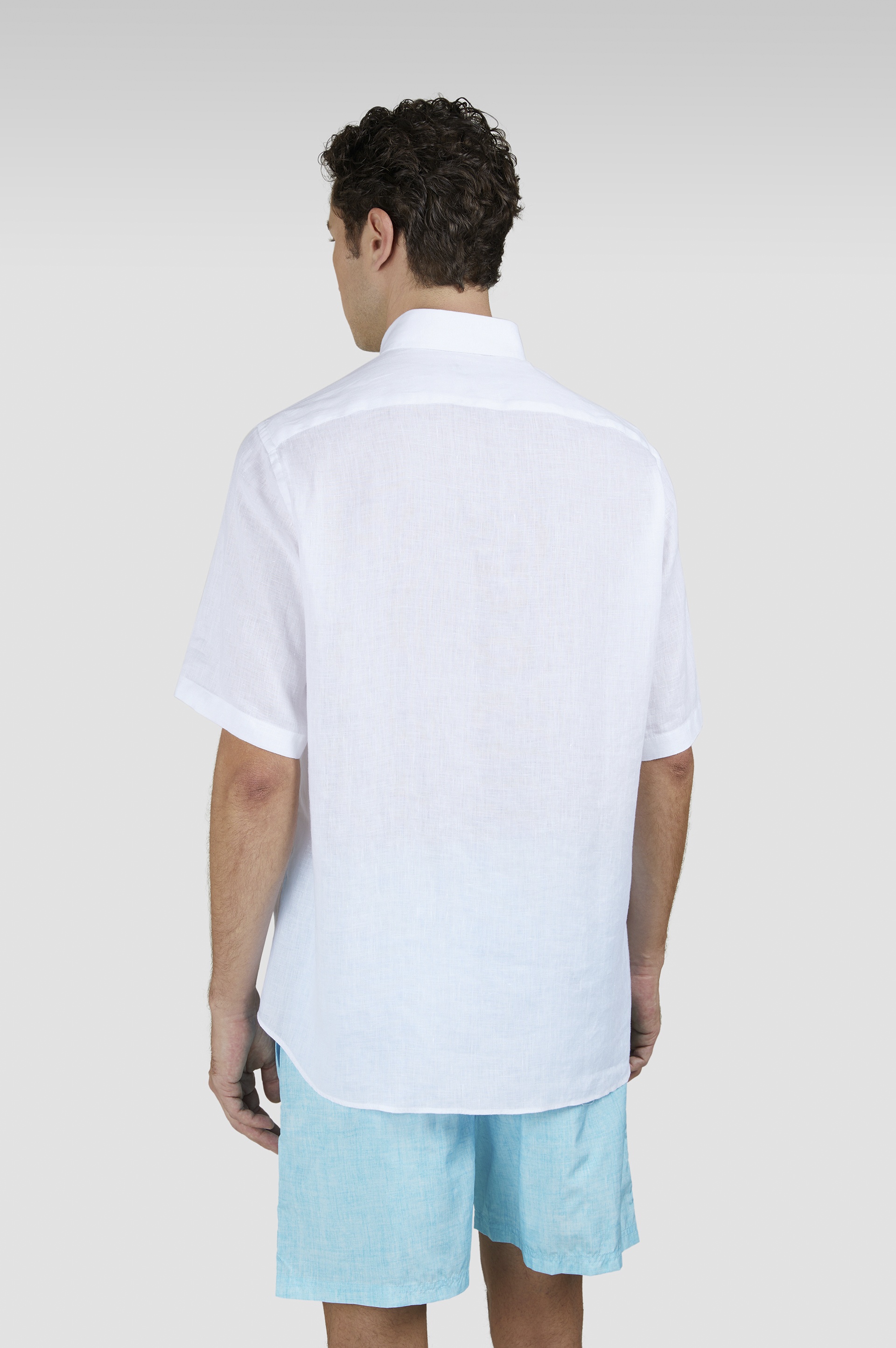 SHORT-SLEEVED LINEN SHIRT - 3