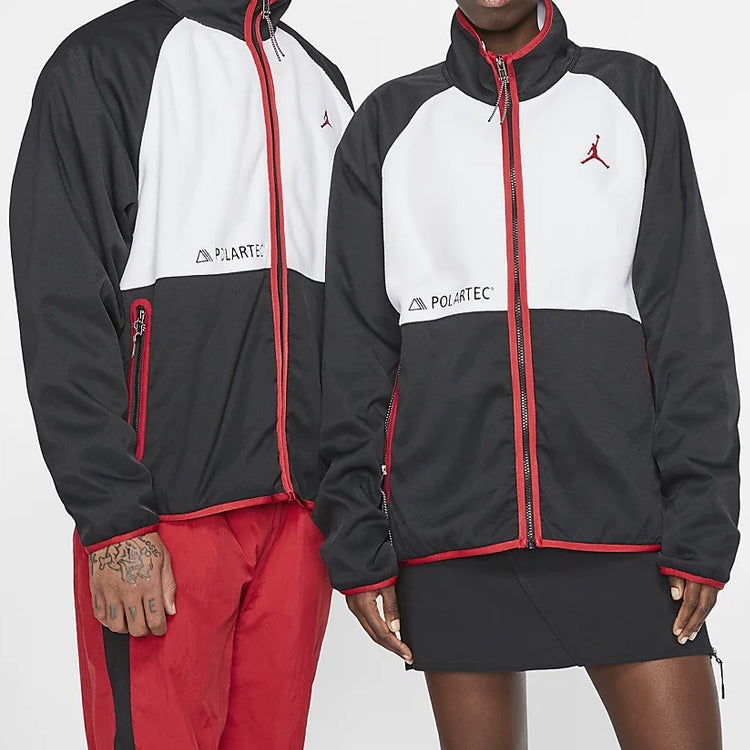 Air Jordan AJ11 Polartec Top Jacket 'Black White Gym Red' CU1495-010 - 5