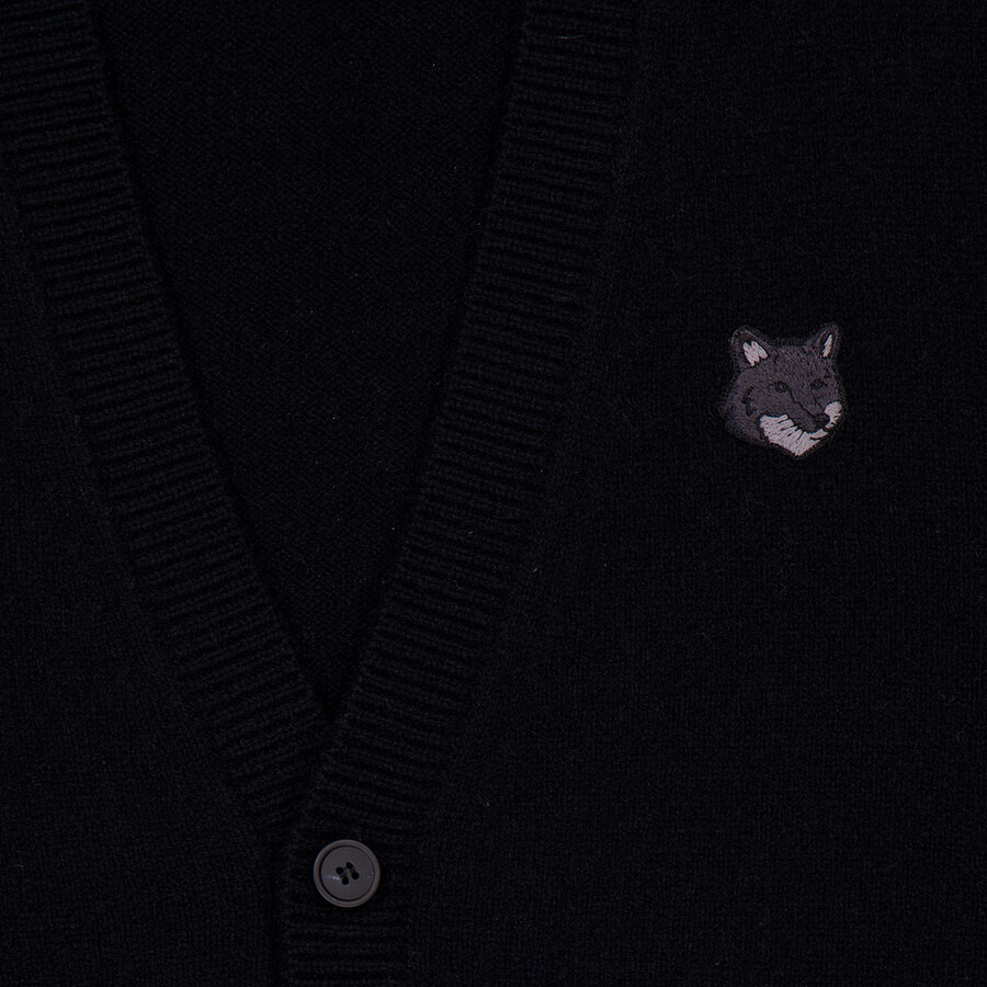 Maison Kitsune Fox Head Patch Lambswool Cardigan - 2