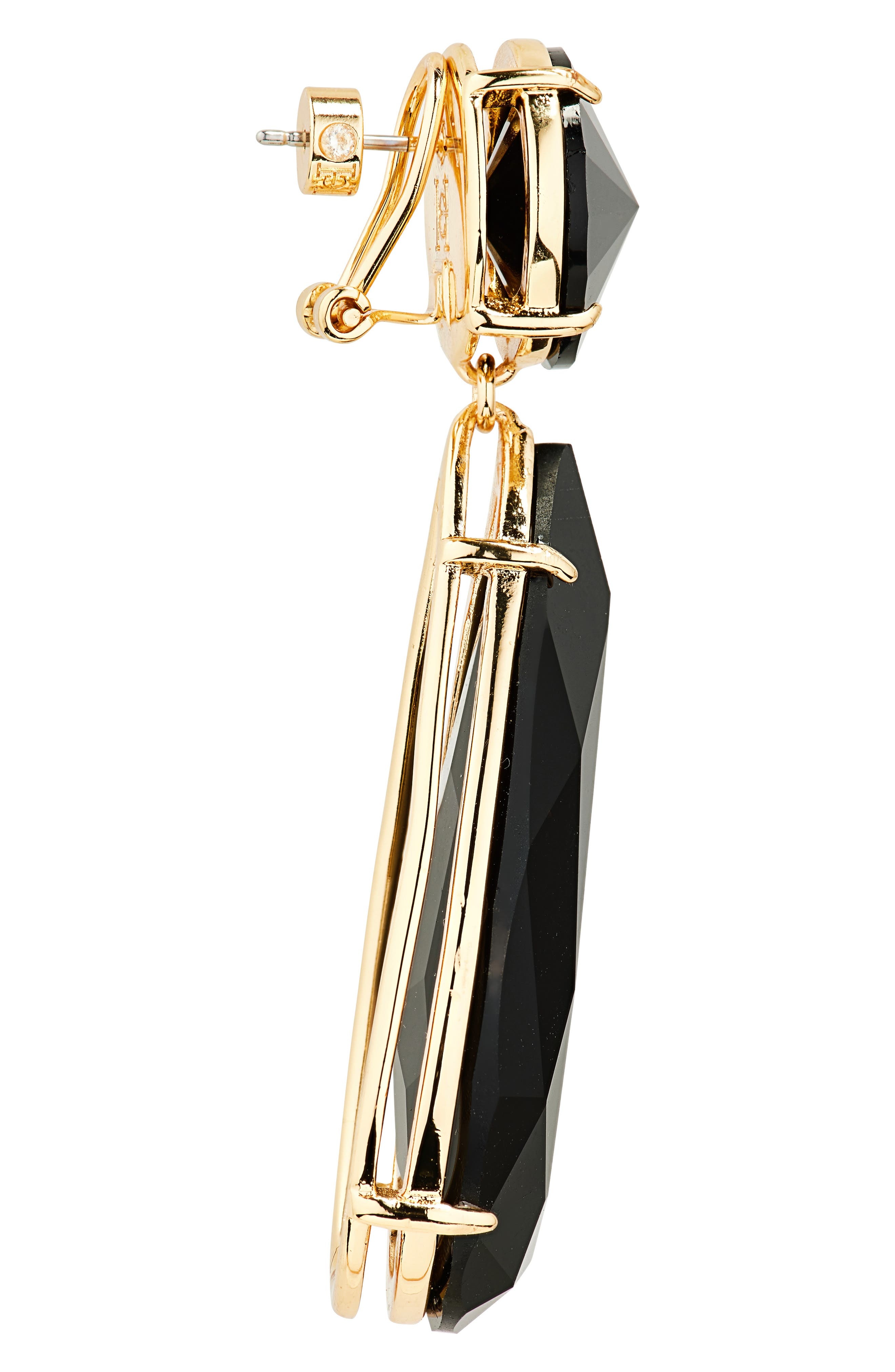 Carolina Herrera Large Teardrop Crystal Earrings in Jet Black at Nordstrom - 5