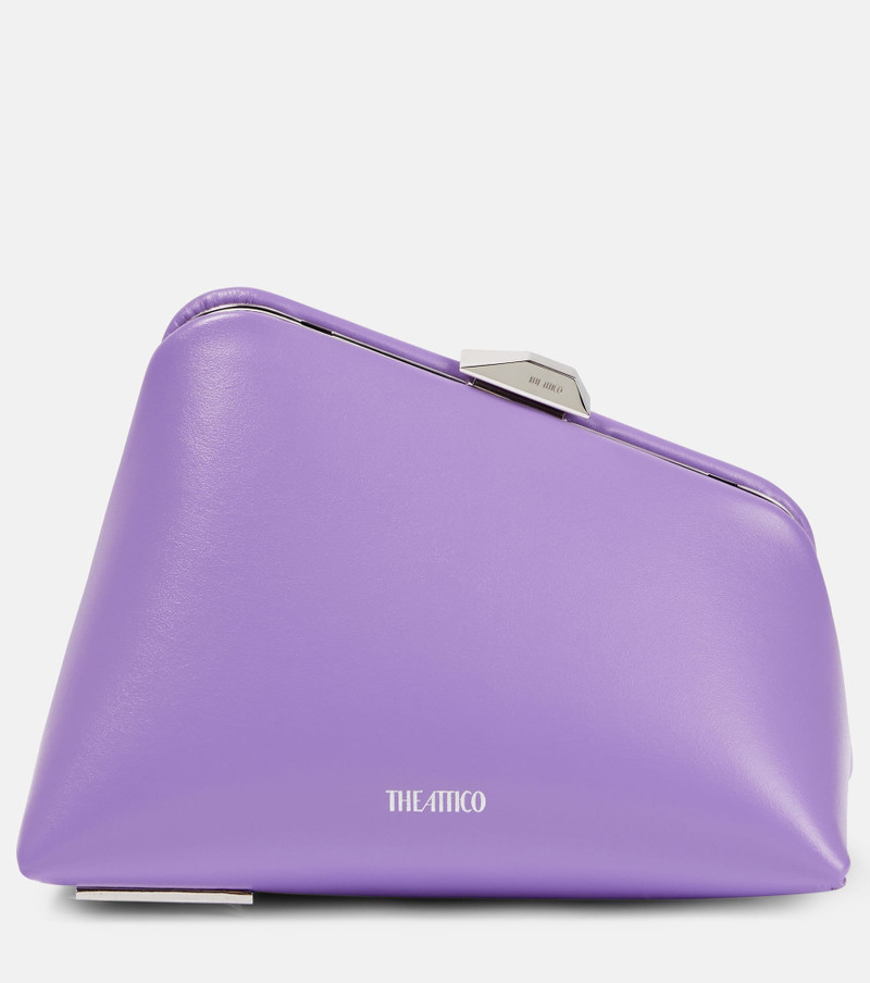 Midnight leather clutch bag - 1