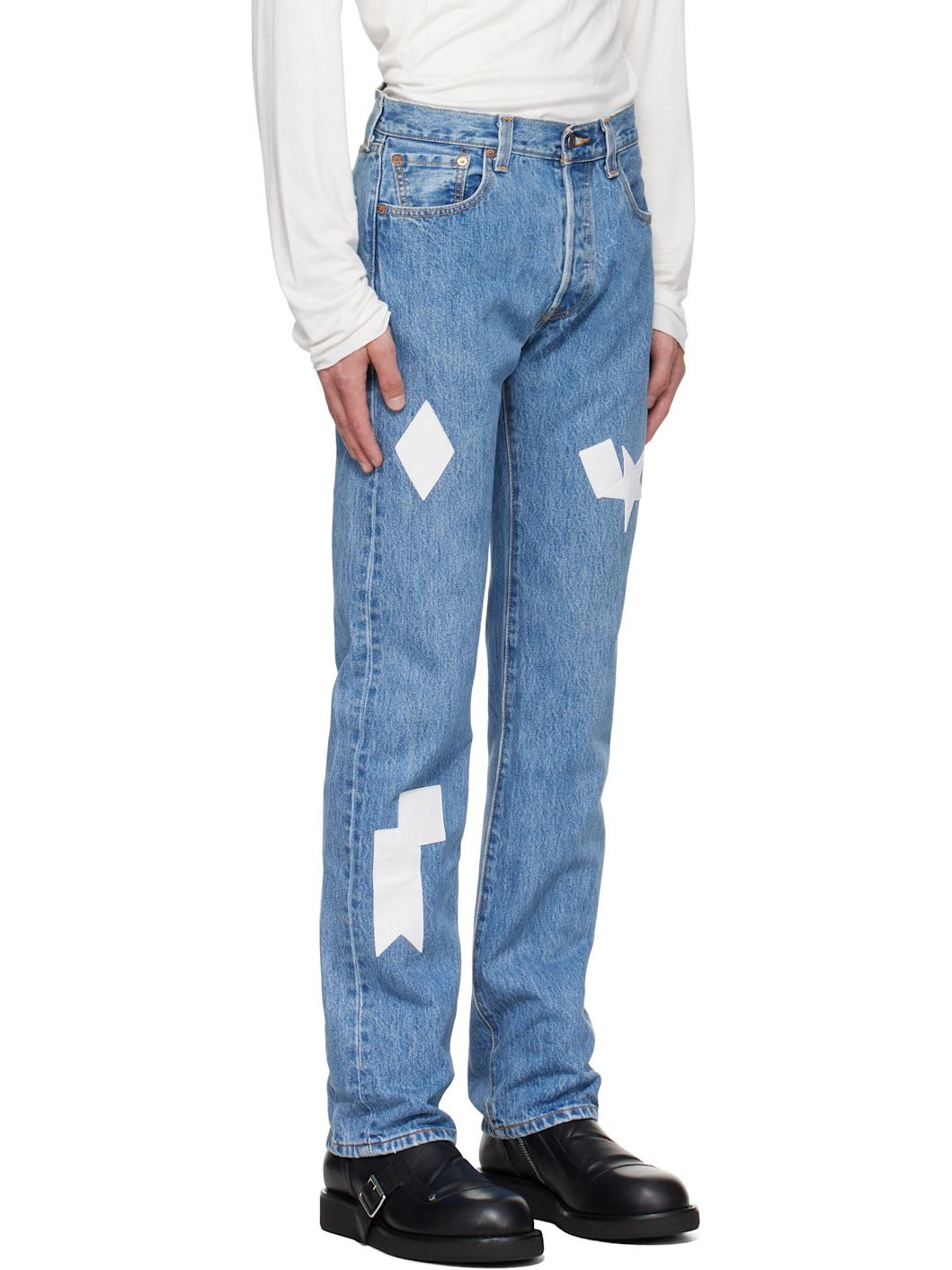 Blue Patch Jeans - 2