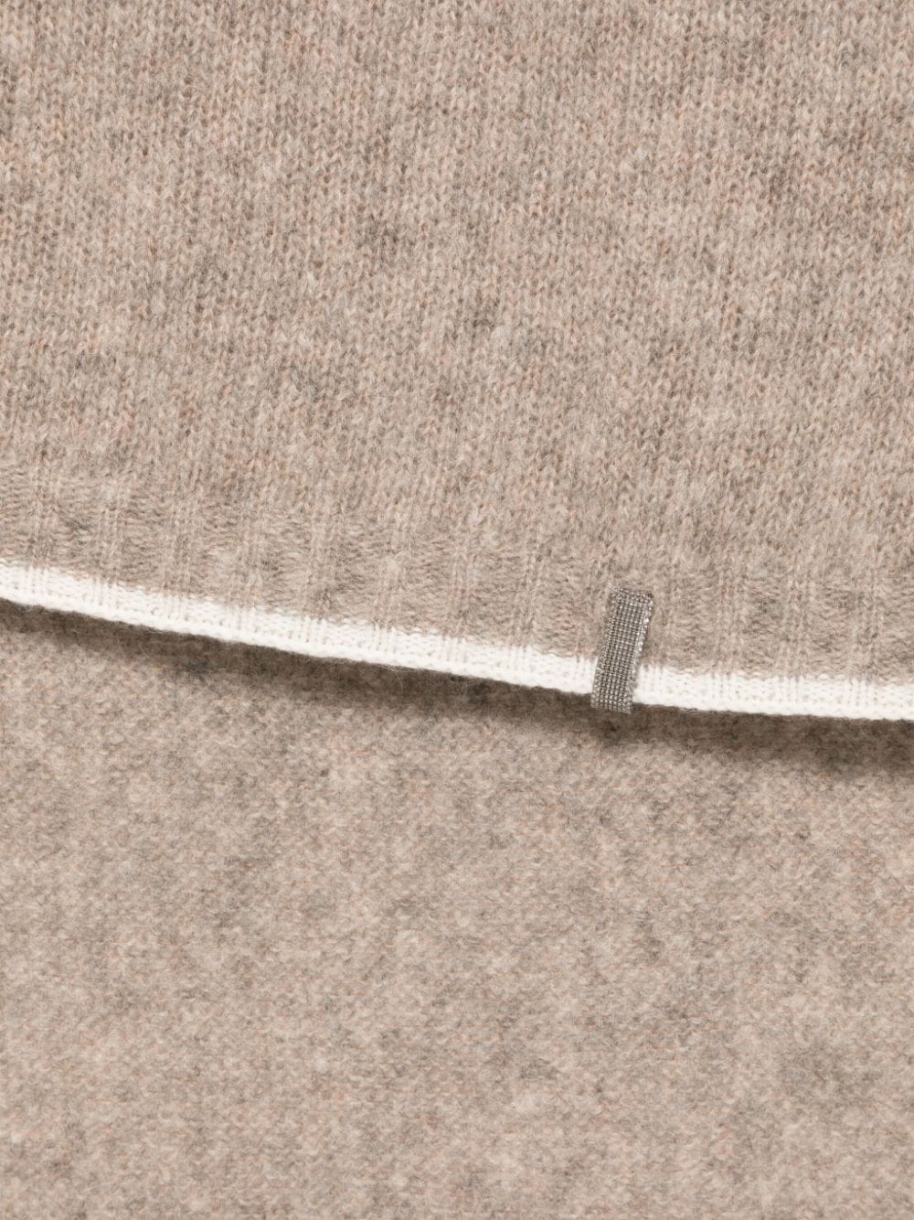 mélange knitted scarf - 2