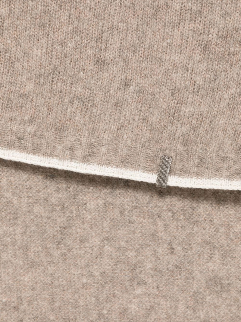 Brunello Cucinelli mélange knitted scarf outlook