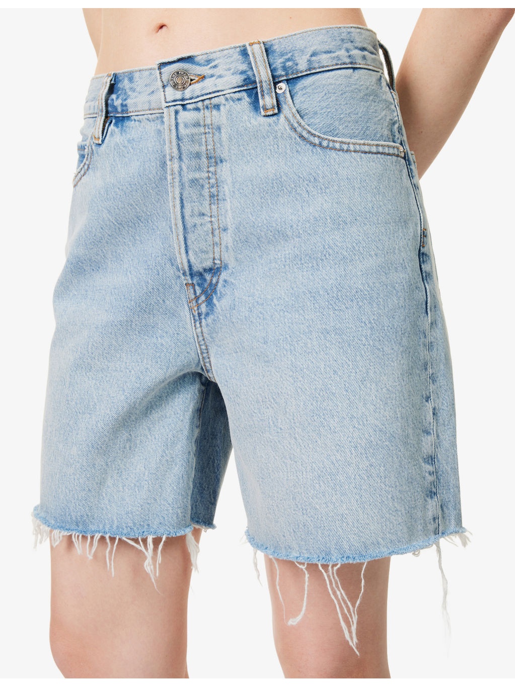 The Timeless High-Rise Denim Shorts - 5