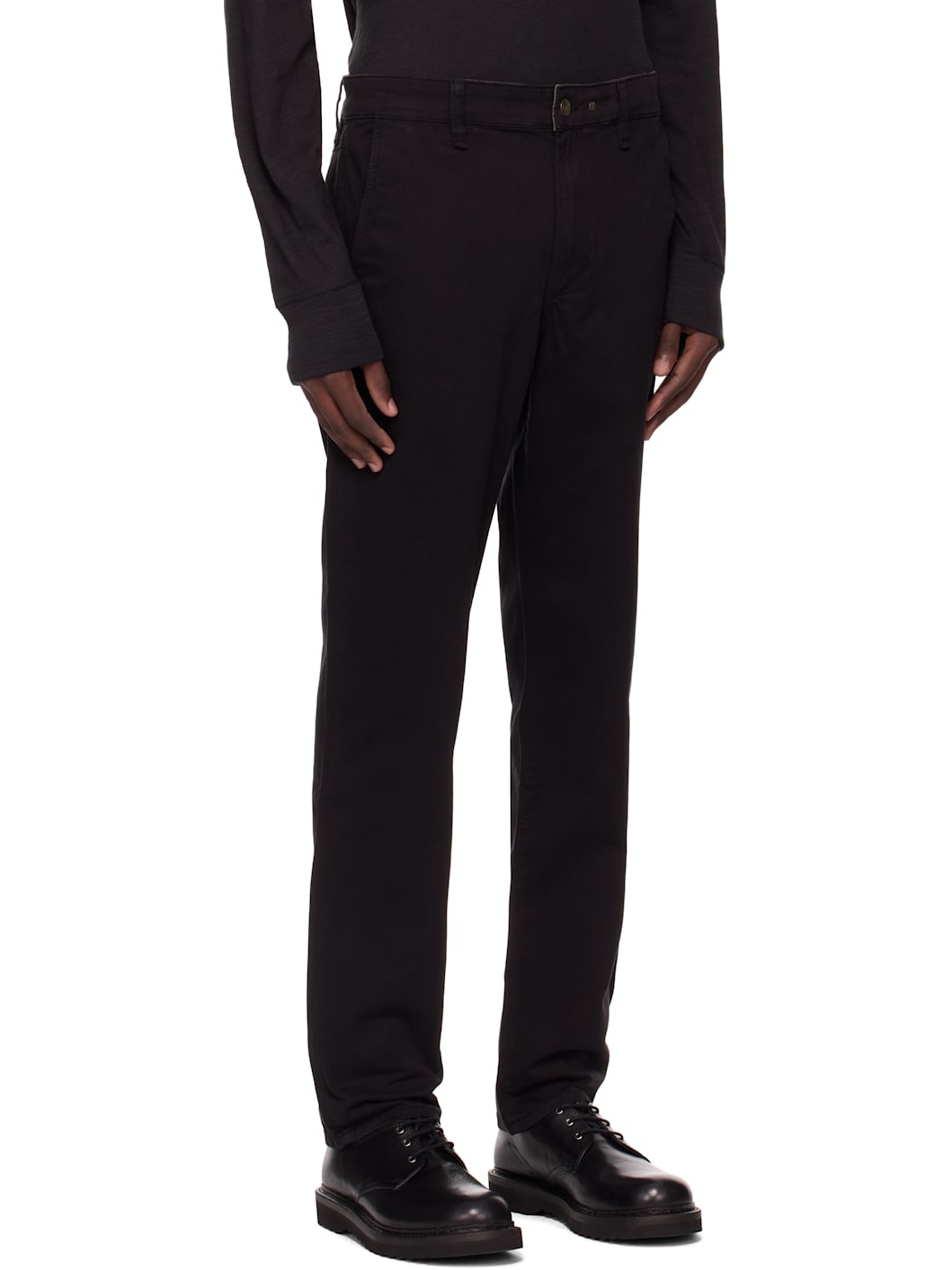 Black Fit 2 Slim Chino Trousers - 2