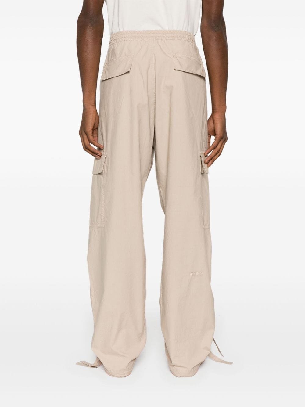 straight-leg cotton cargo trousers - 4