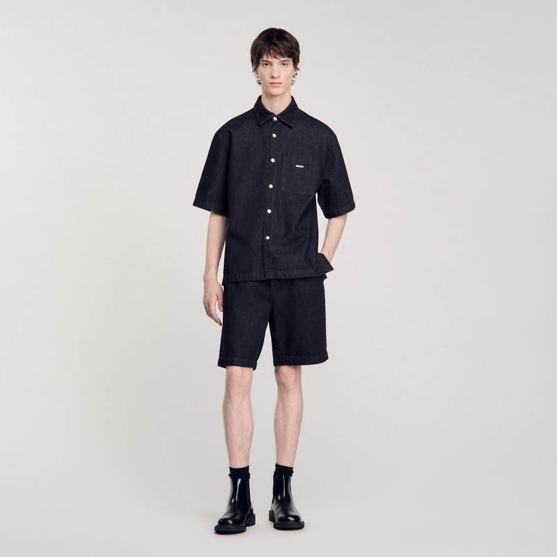 Sandro RAW DENIM SHIRT outlook