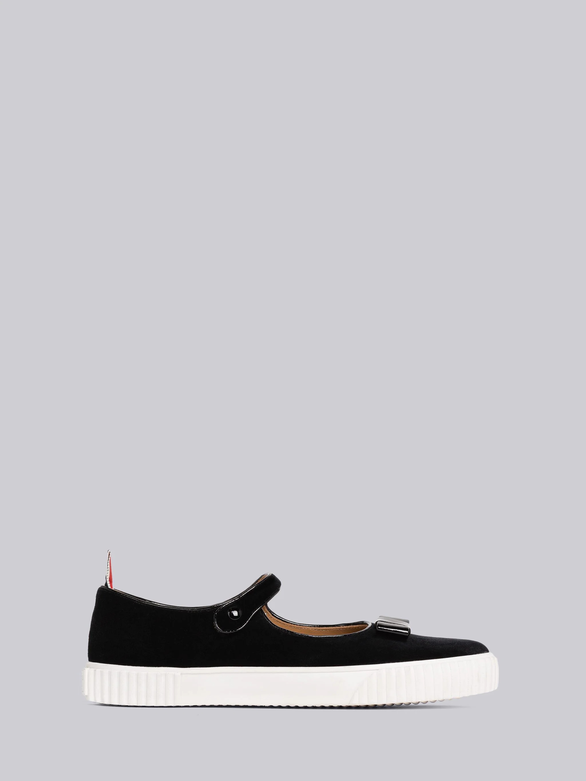 Velvet Patent Bow Tennis Thom John Trainer - 1