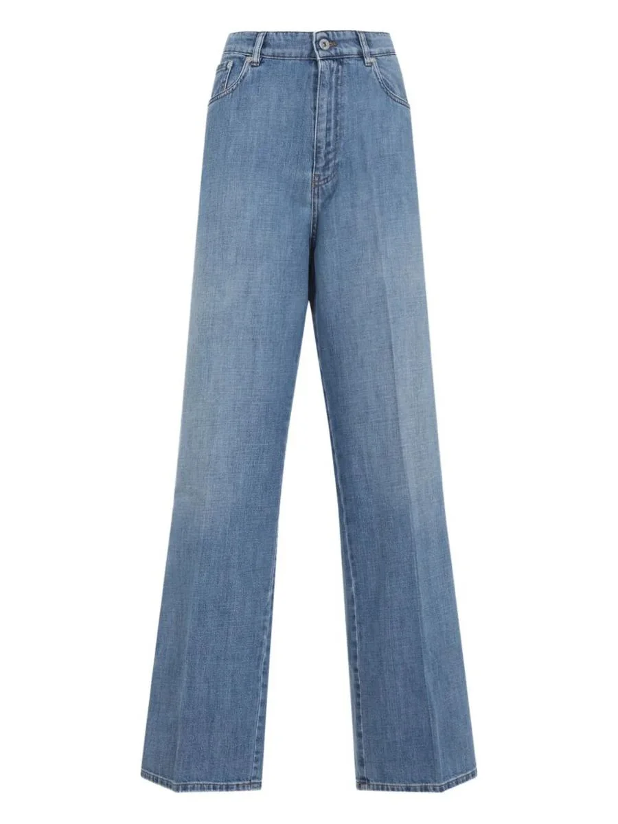 Miu Miu Logo-Appliqué Jeans Clothing - 1