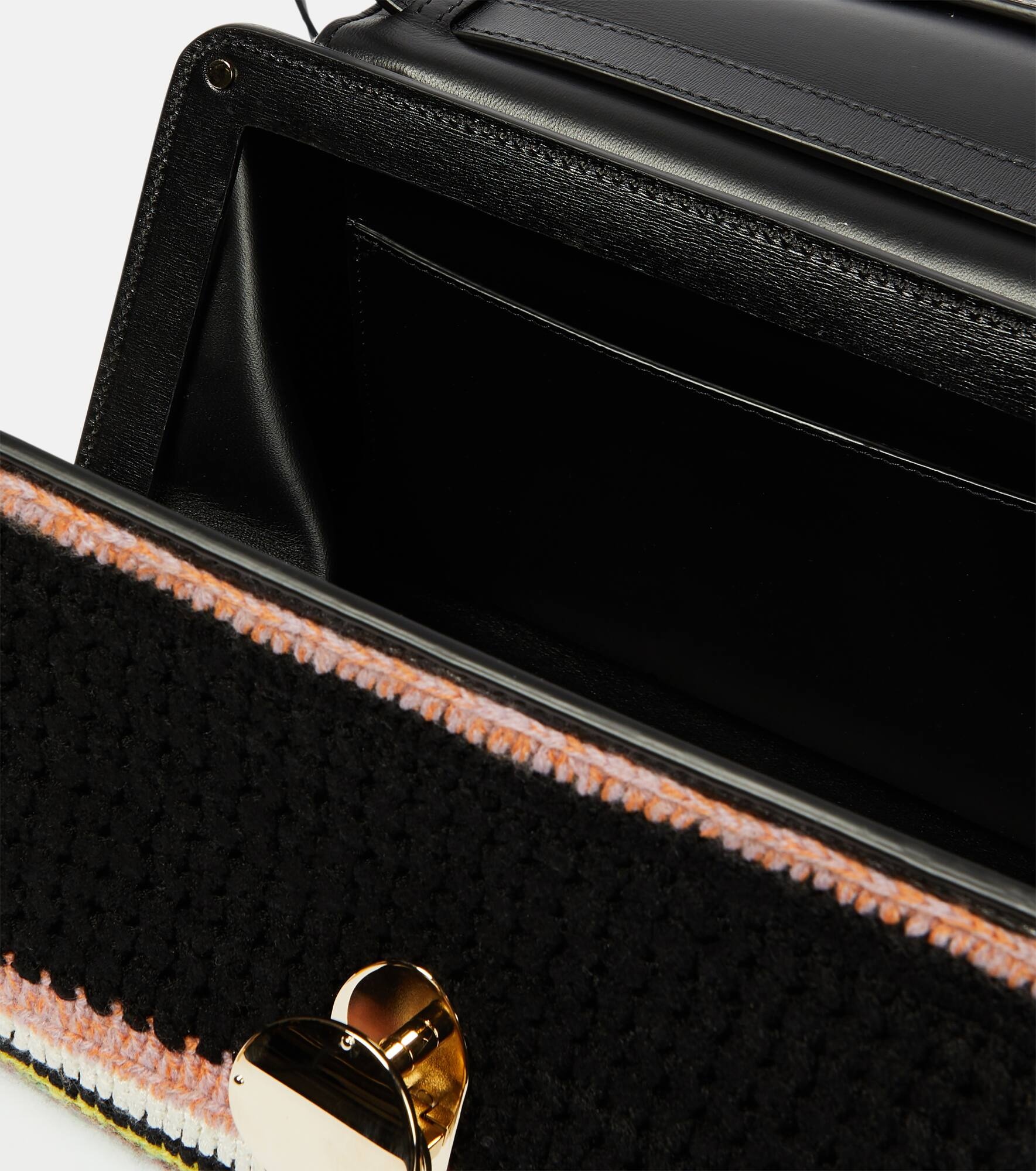 Penelope Small leather-trimmed clutch - 3