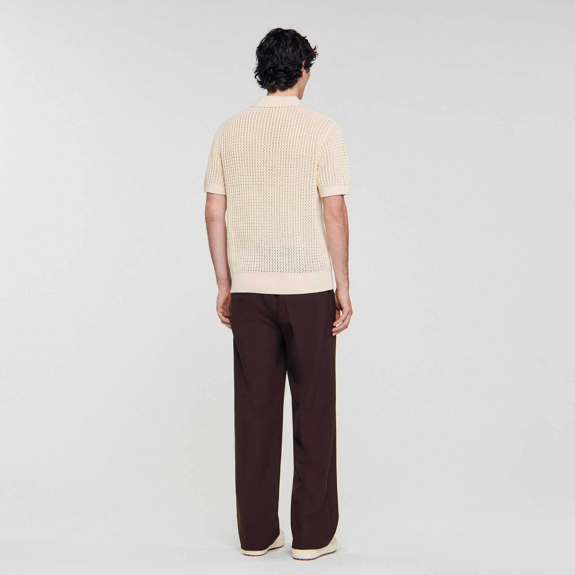 COTTON POLO SHIRT WITH POLO COLLAR - 5