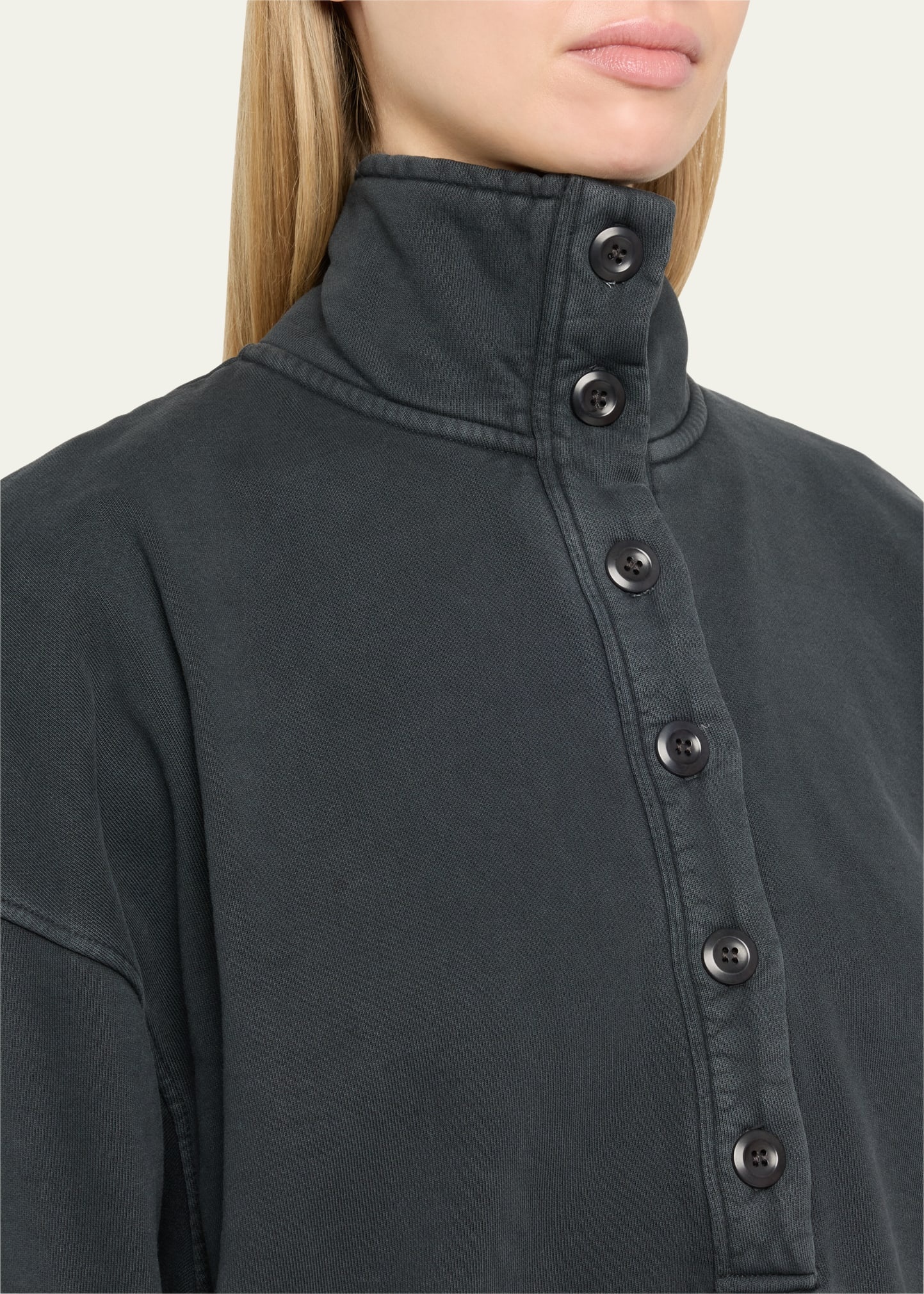 Mirelle Buttoned Pullover Sweatshirt - 5