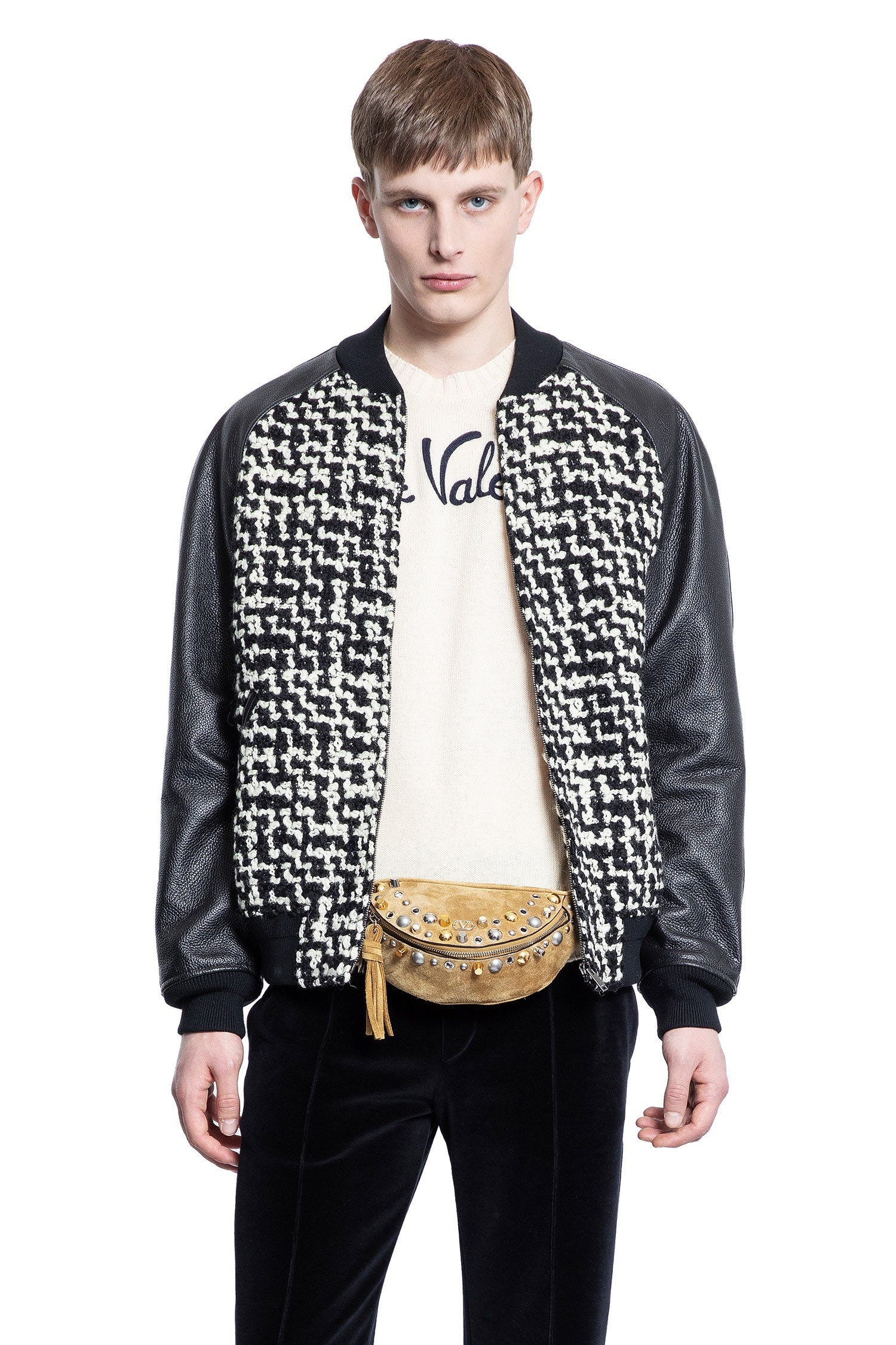Valentino Chez-Valentino-Wool-Tweed-Bomber-Jacket