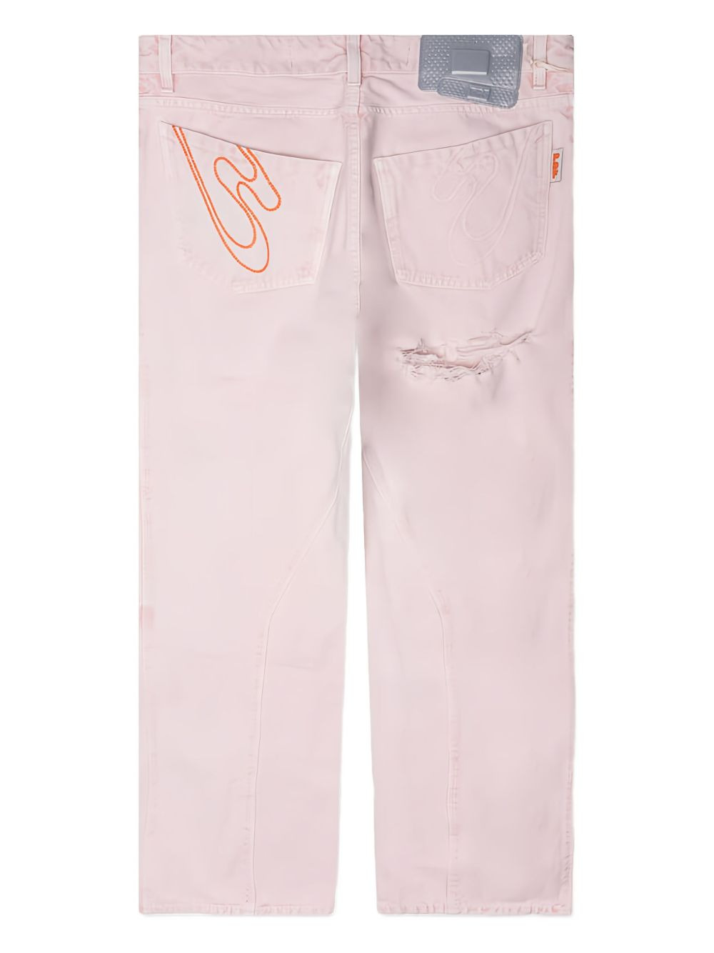 Rich Kid frayed-detail embroidered jeans - 2
