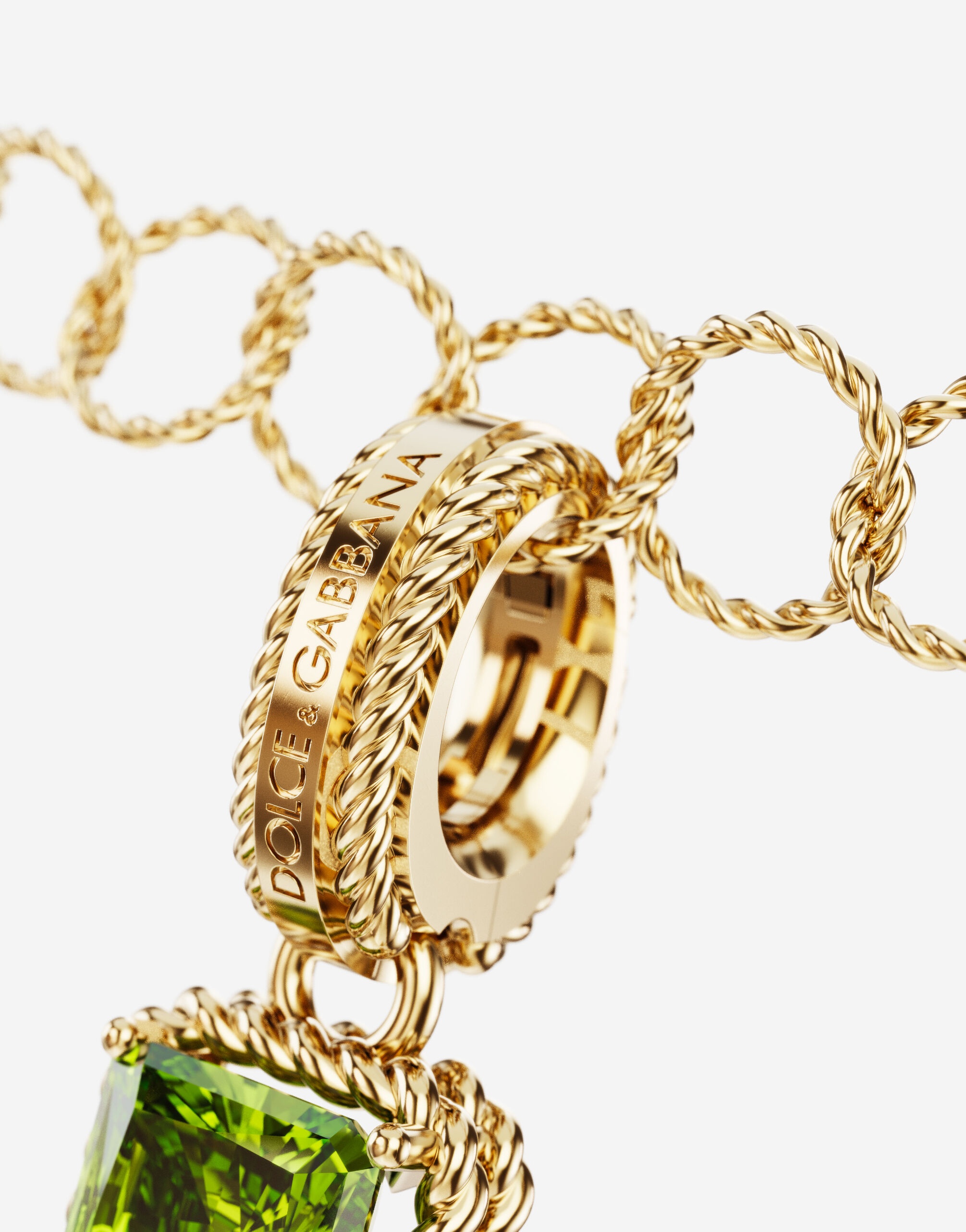 Charm I Lettering 18-carat yellow gold and multicolored gems - 3