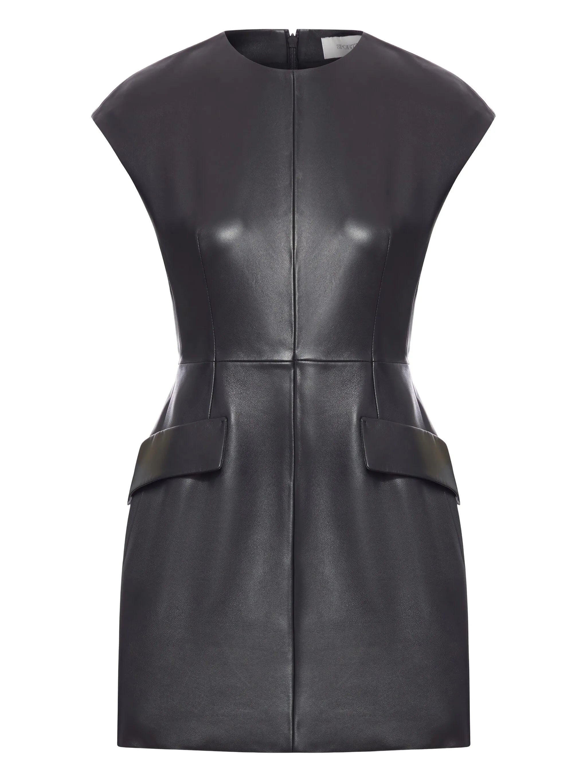 Sportmax Flap-pocket Leather Mini Dress - 1