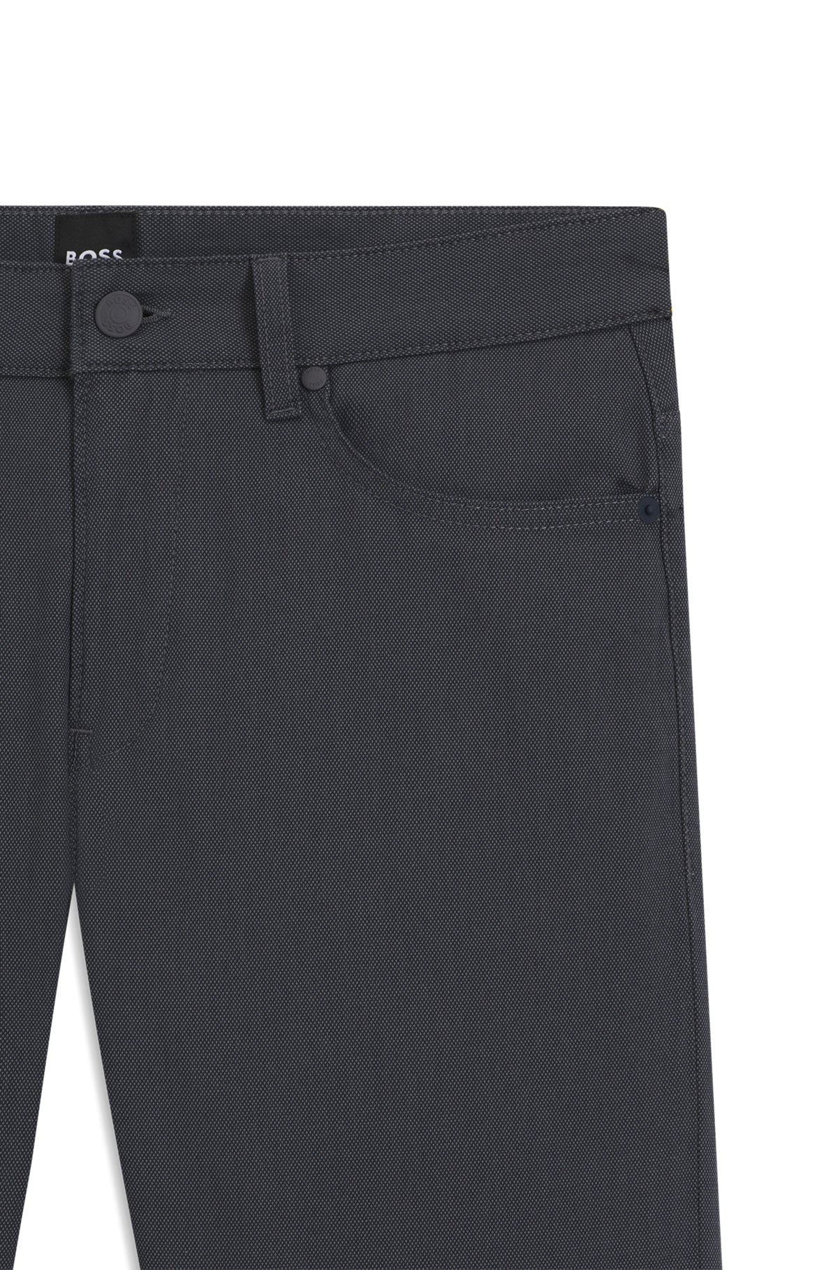 DELAWARE SLIM-FIT TROUSERS IN PATTERNED STRETCH COTTON - 6