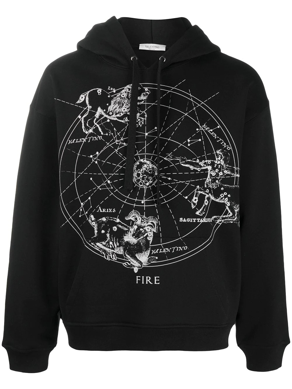 zodiac map print hoodie - 1