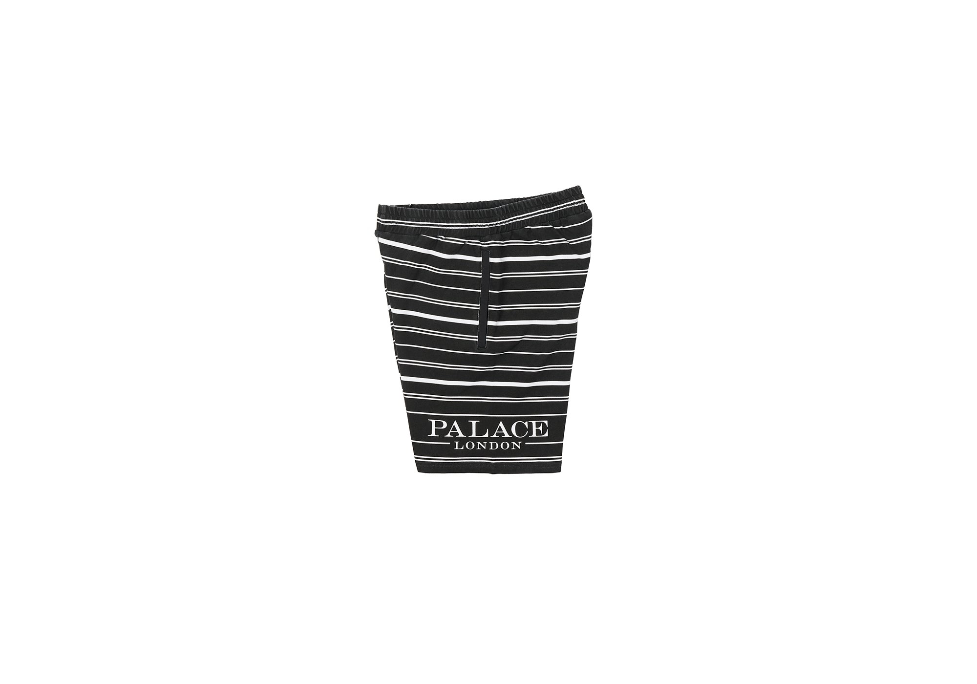 PRINTED STRIPE SHORTS BLACK - 2