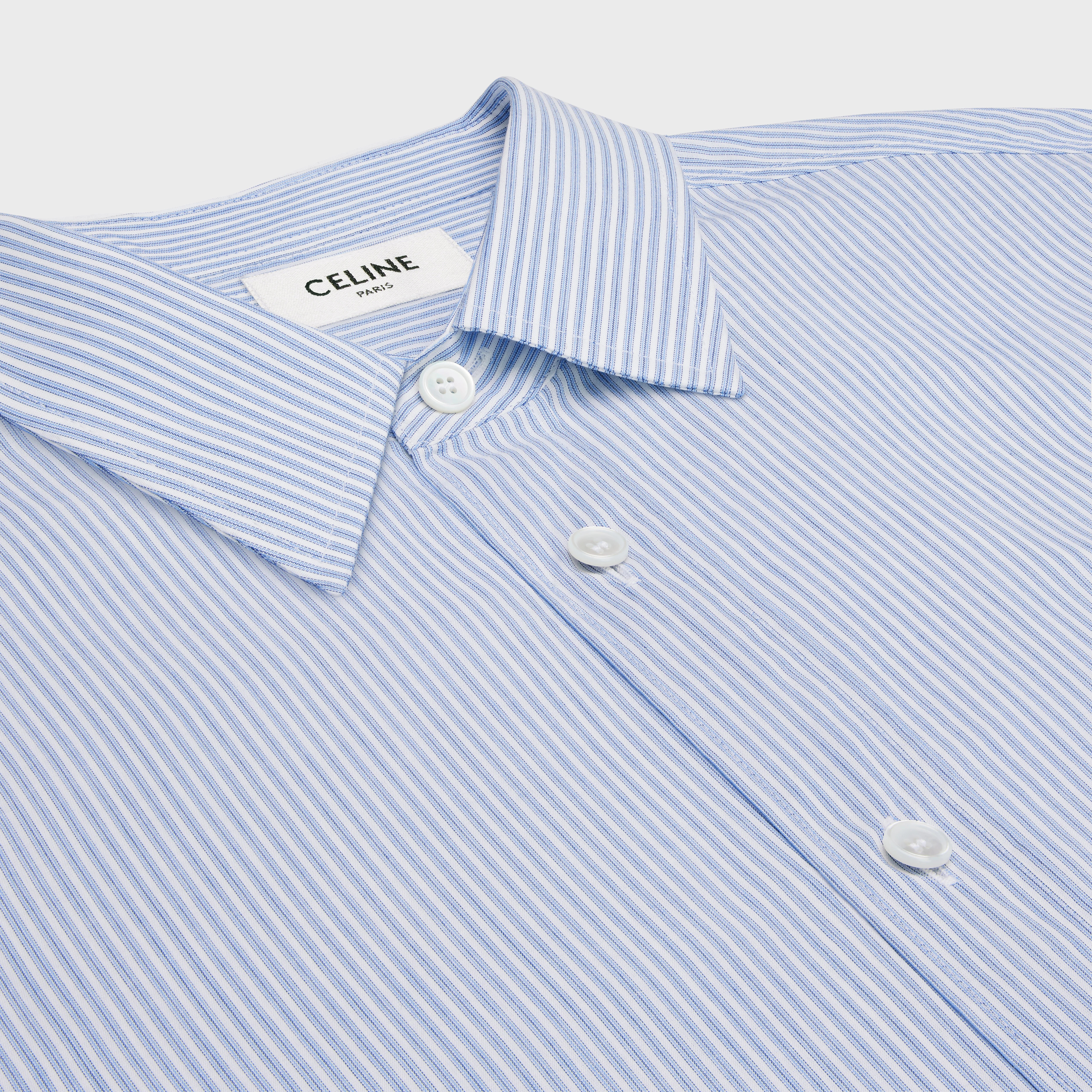CELINE loose shirt in striped cotton | REVERSIBLE