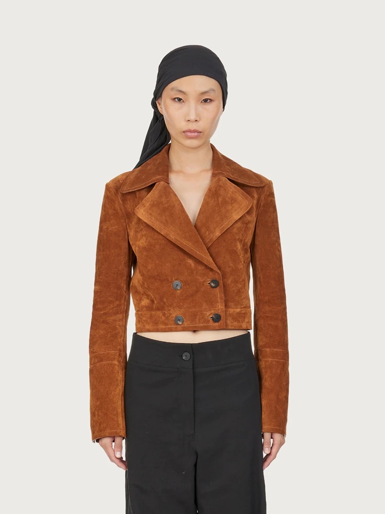 SUEDE CROPPED JACKET - 2