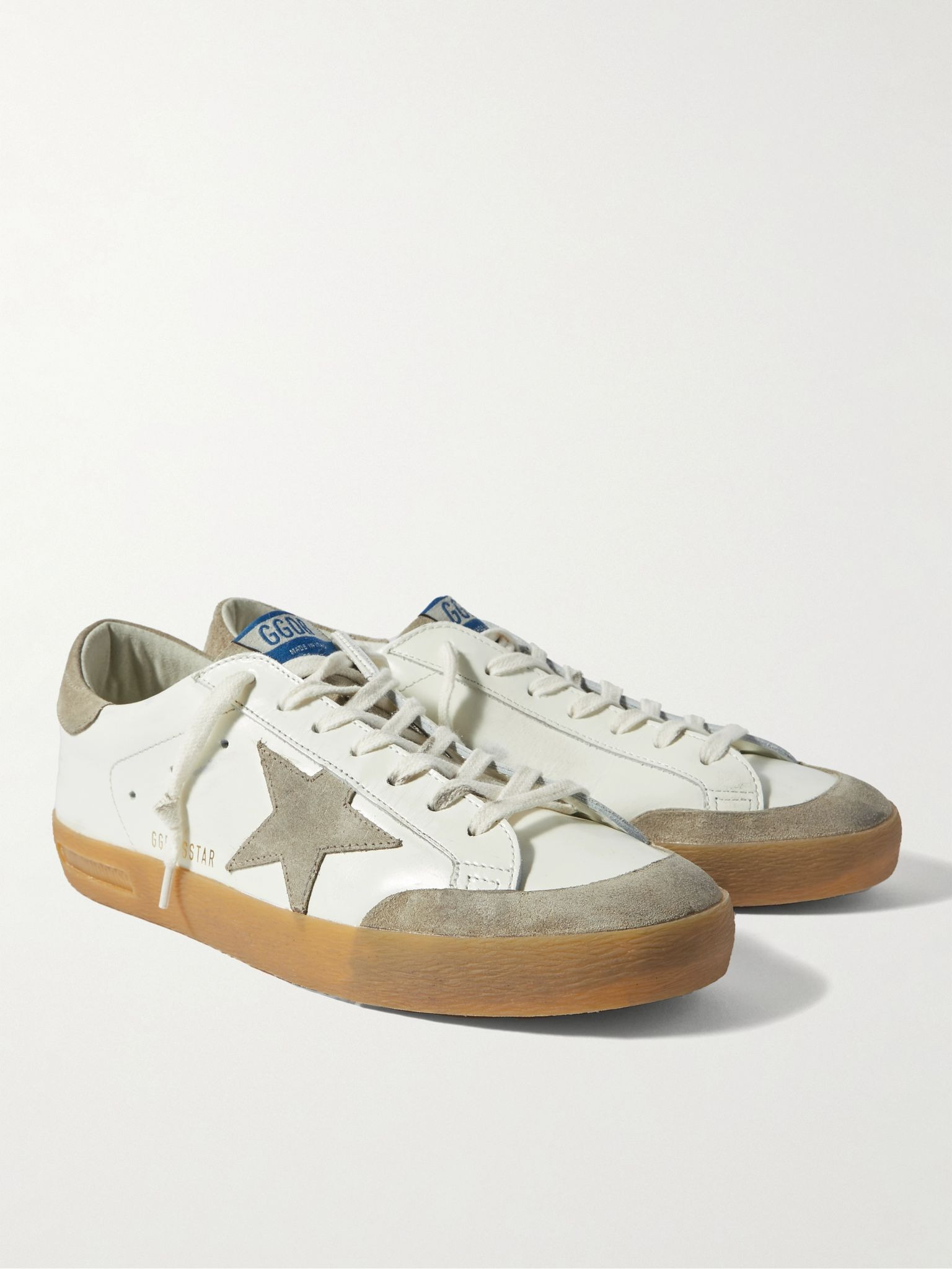 Super-Star Penstar Leather and Suede Sneakers Off-white - 4