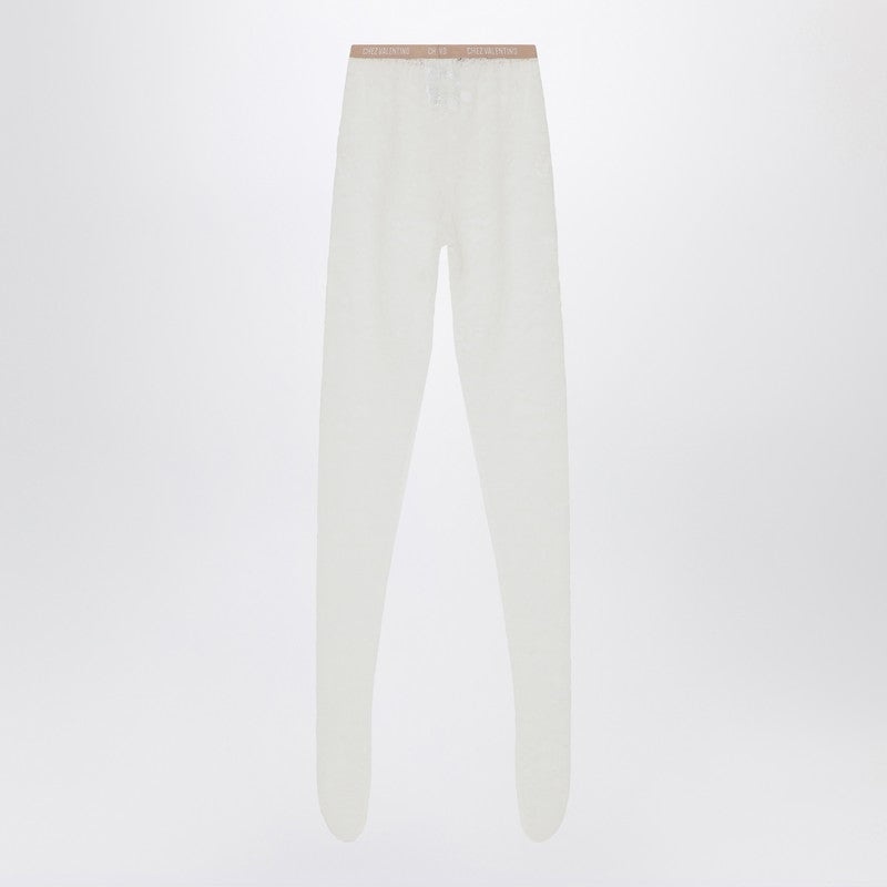 Valentino Garavani Ivory lace tights - 2