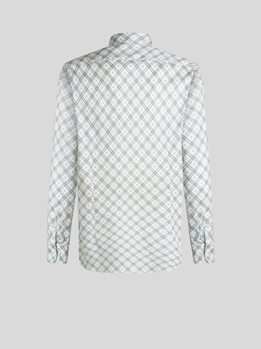 MICRO-PAISLEY AND CHECK SHIRT - 5