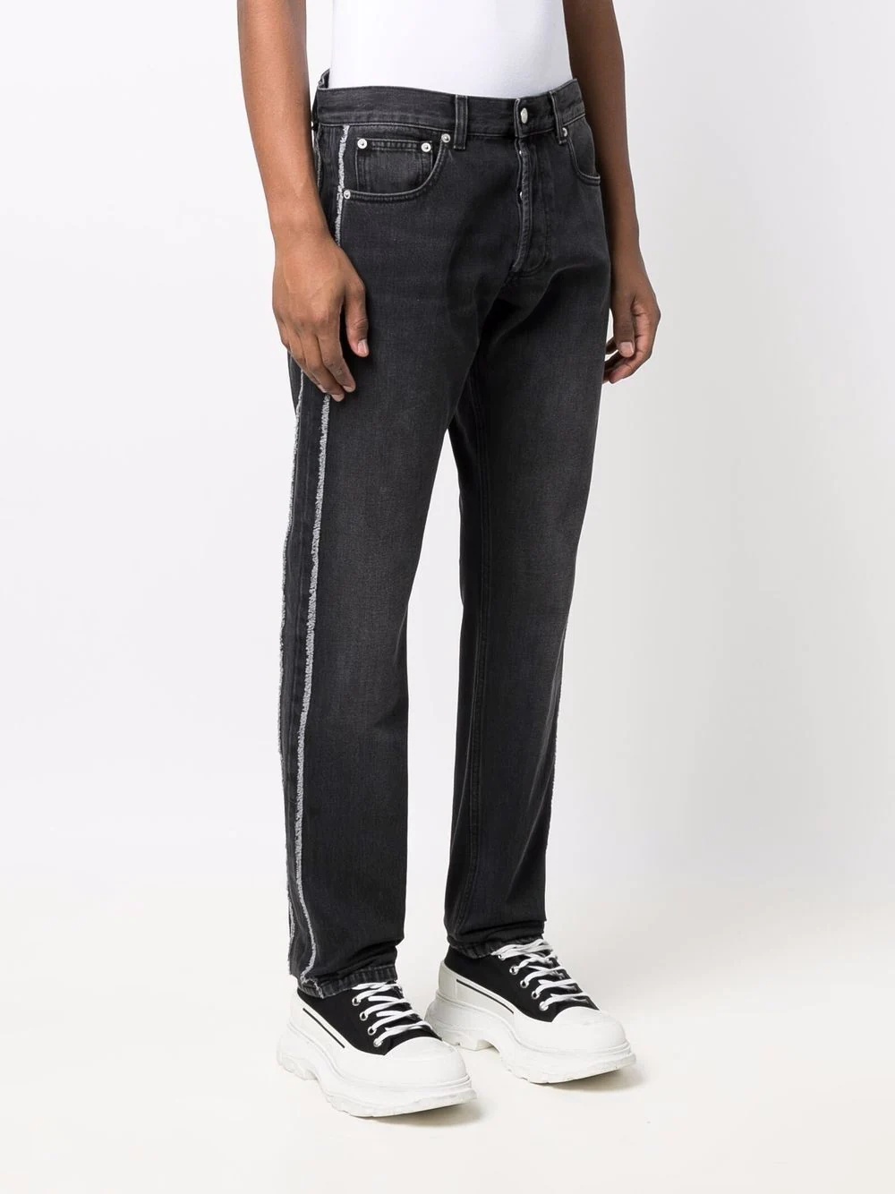 raw-cut straight-leg jeans - 3