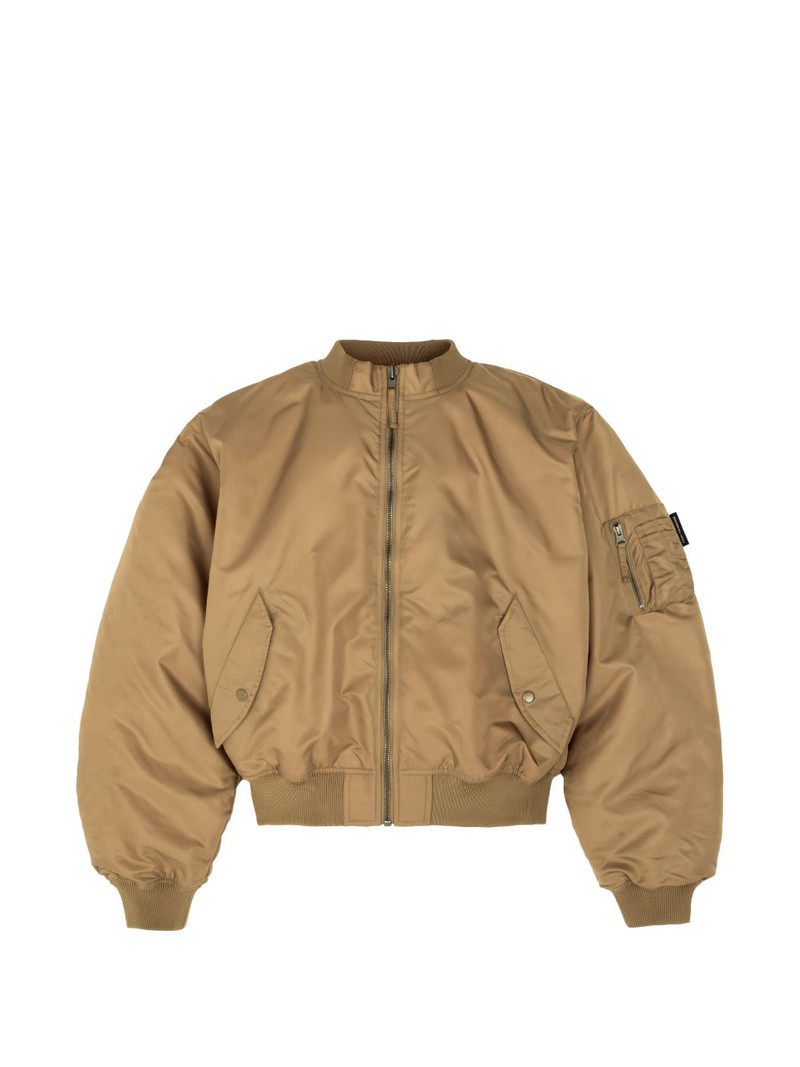 padded-design zip-up bomber jacket 1