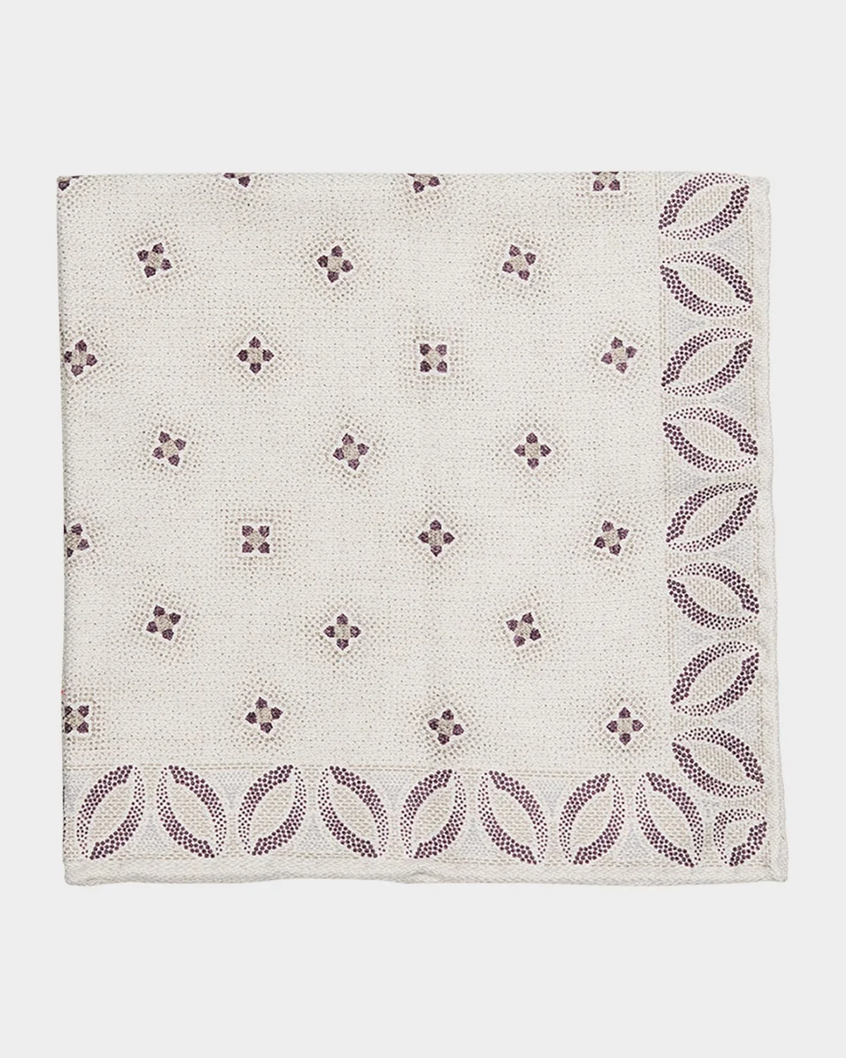 Men's Silk Floral Print Pocket Square - 1