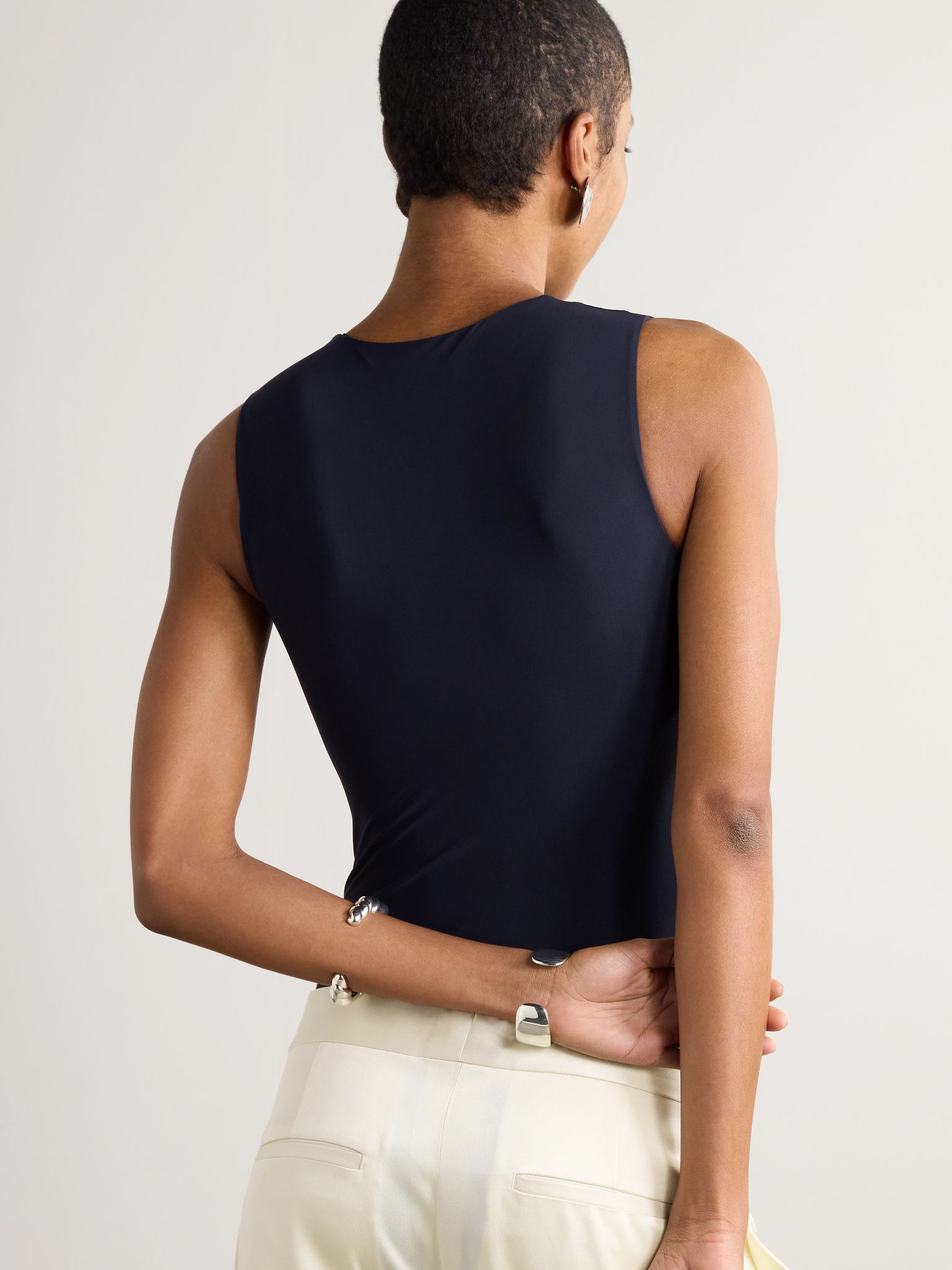 Stretch-jersey bodysuit Navy - 3