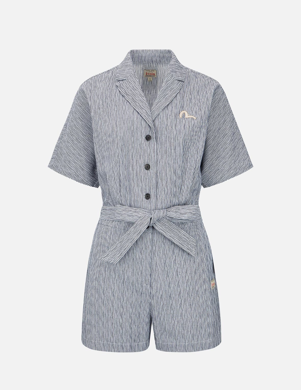 Seagull and Kamon Embroidery Jumpsuit - 7