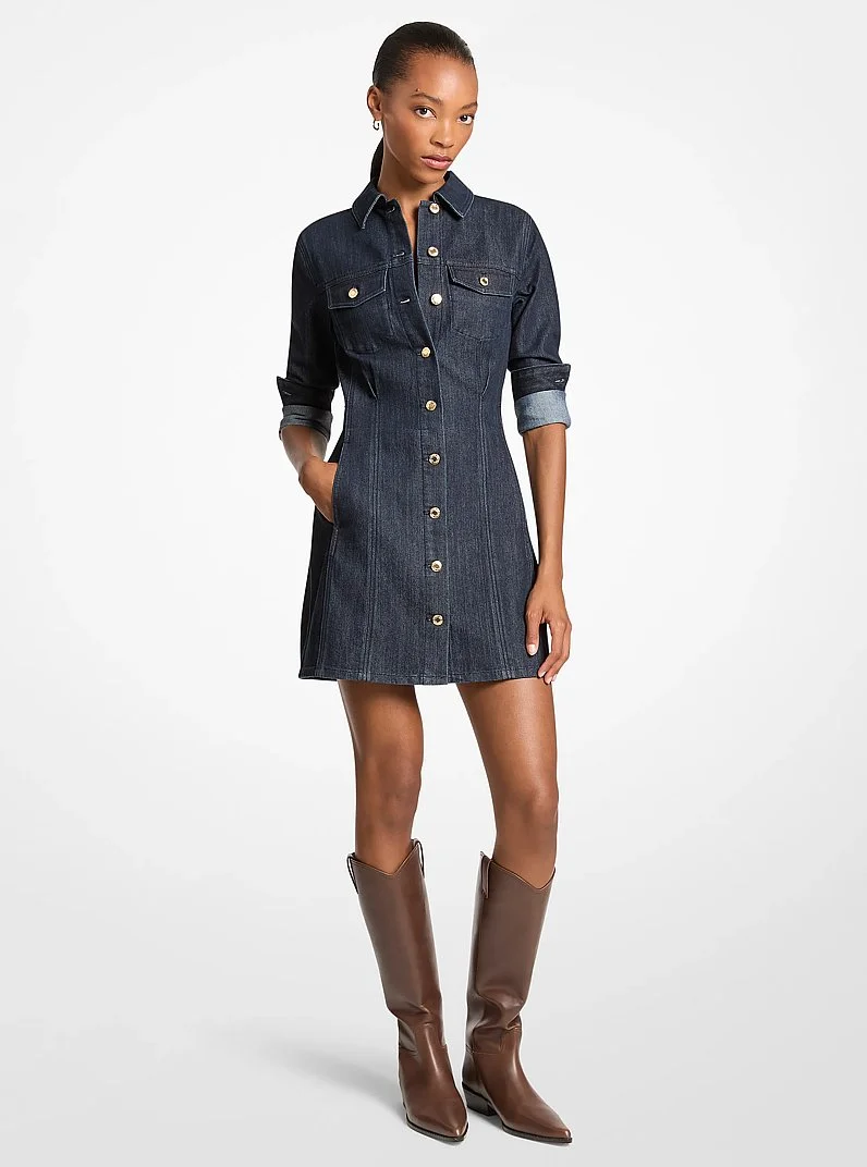 Denim Shirtdress - 1