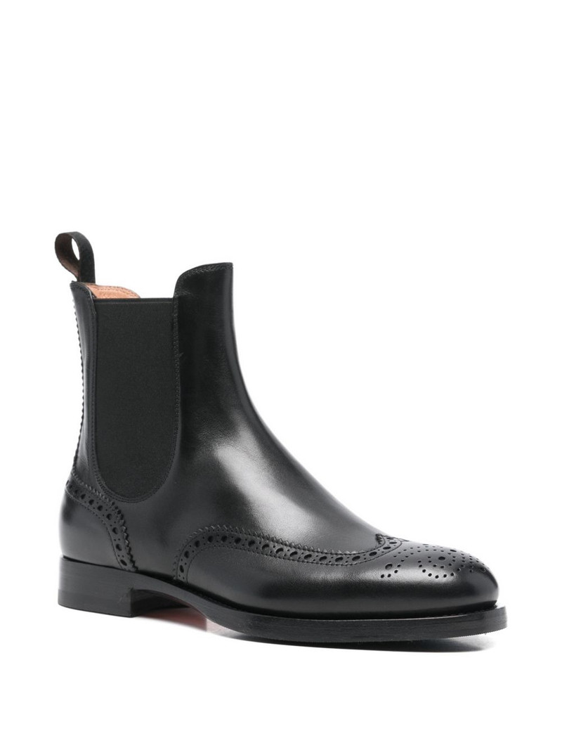 Santoni brogue-detail chelsea boots outlook