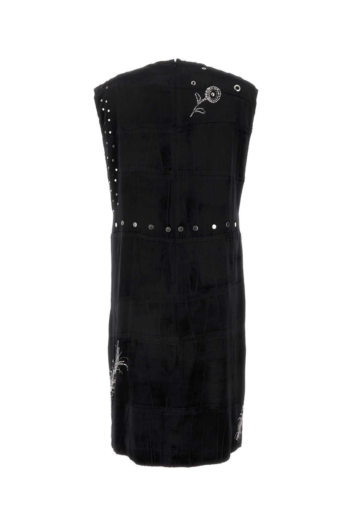 Prada Women Black Velvet Dress - 2