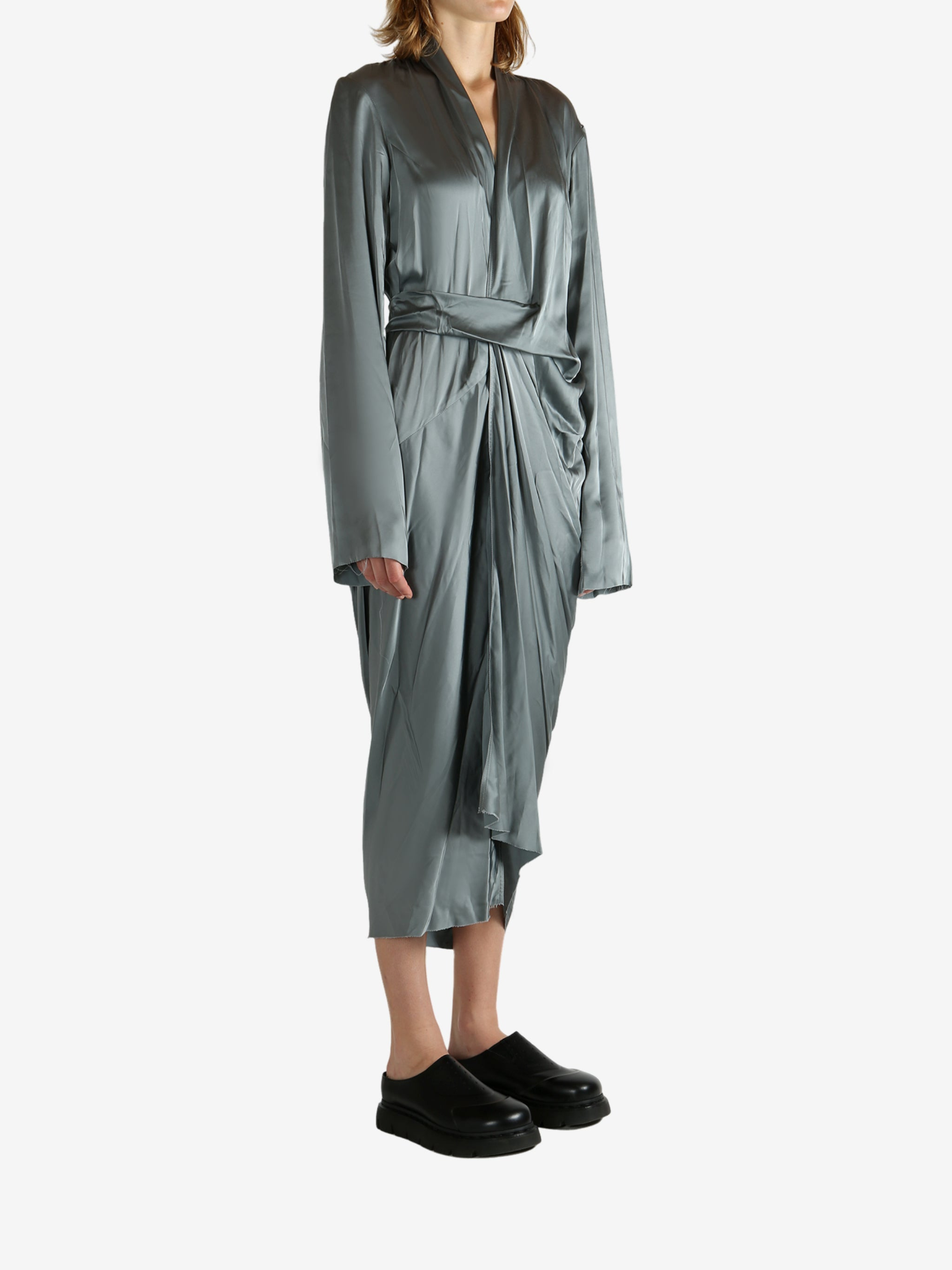 RICK OWENS - Women Charmeuse Wrap Dress - 2