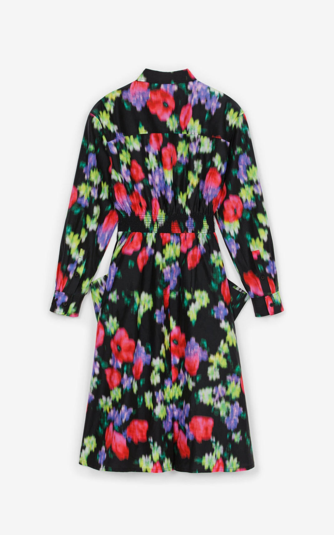 'Blurred Flowers' shirt dress - 6