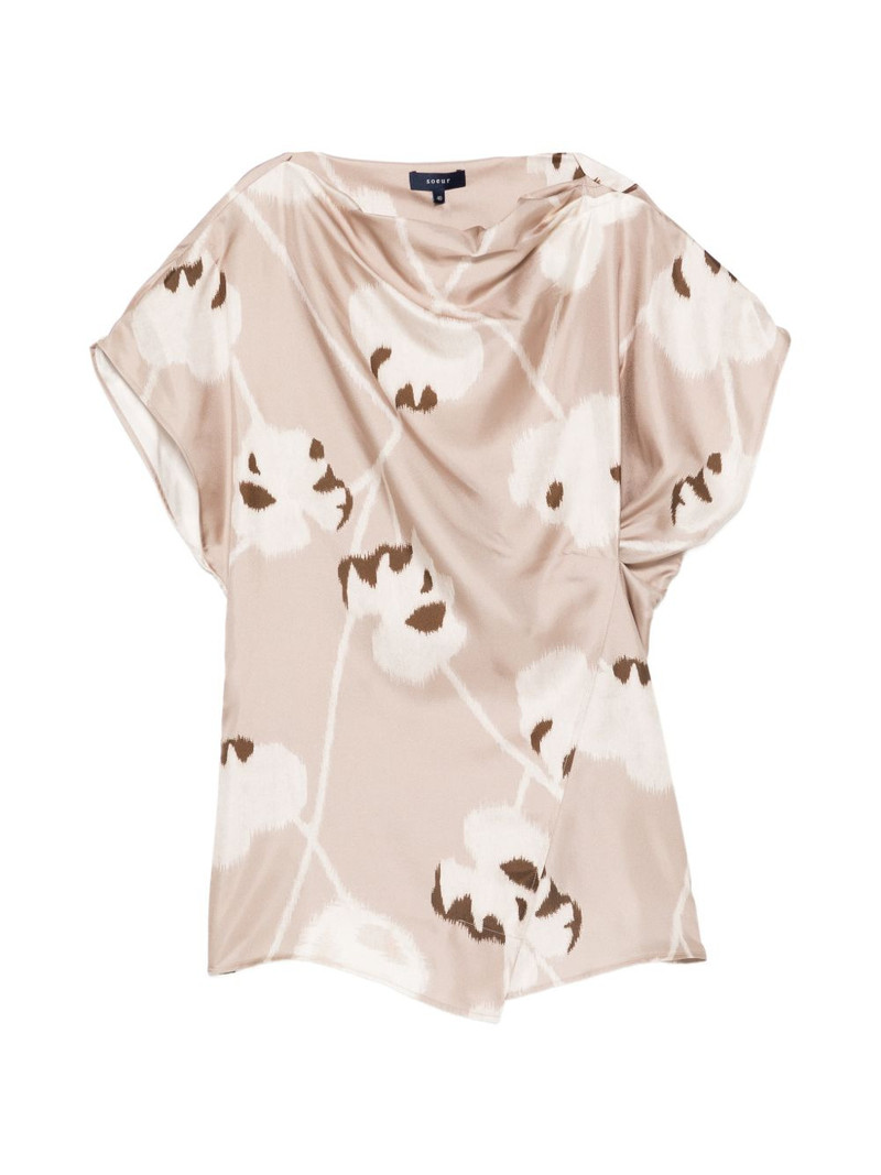 Fedora floral draped blouse 1
