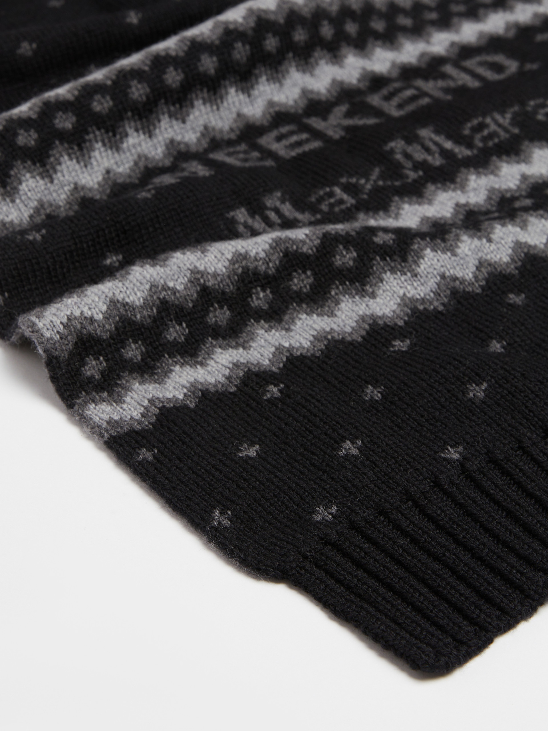 VALDEZ Jacquard-knit wool scarf - 3