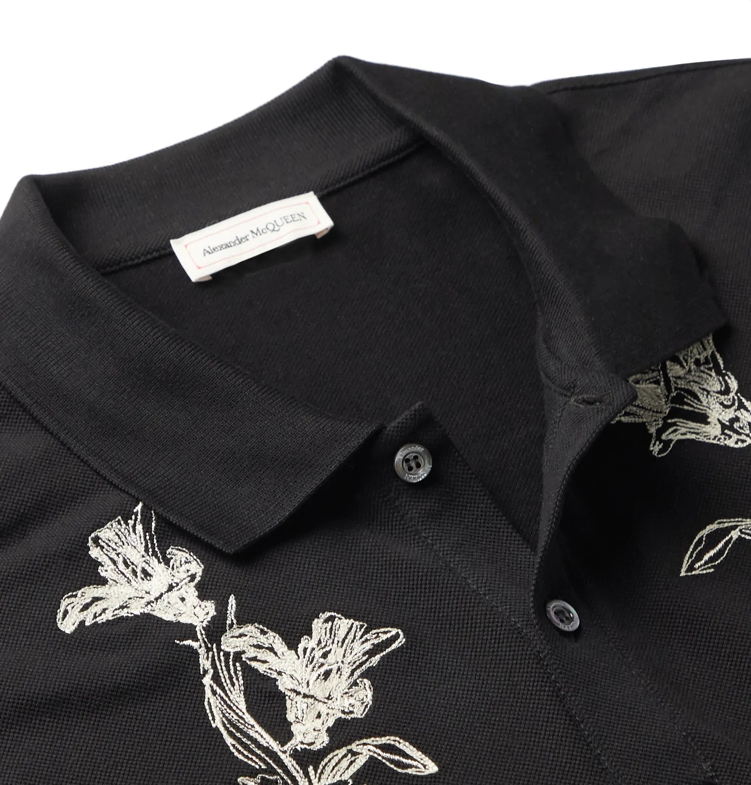 Embroidered Cotton-Piqué Polo Shirt - 5