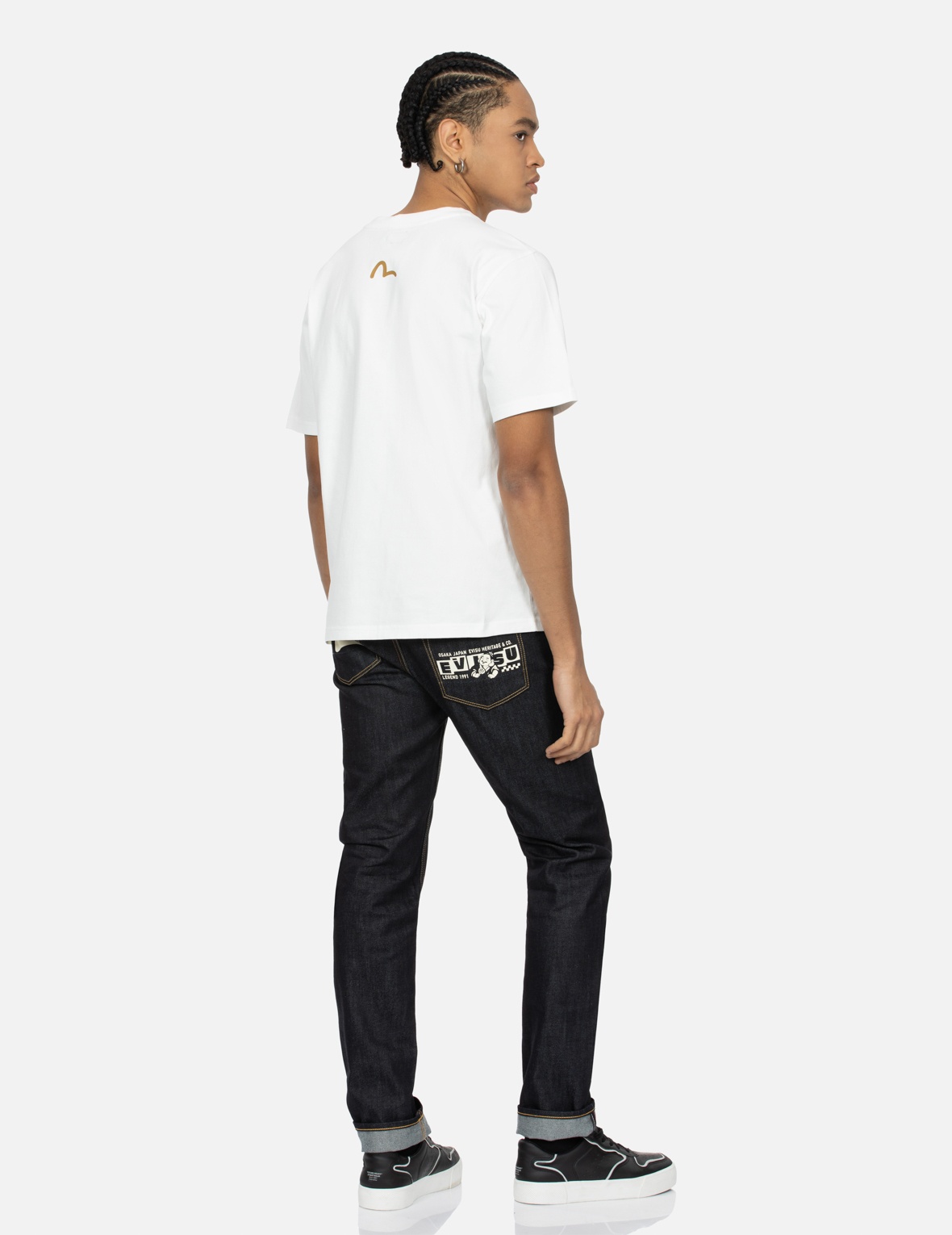 PLAYFUL GODHEAD AND SEAGULL PRINT SLIM FIT DENIM JEANS #2010 - 3