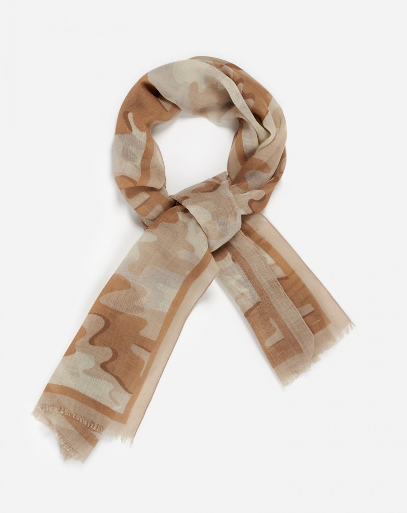 CAMOUFLAGE CASHMERE SCARF - 1